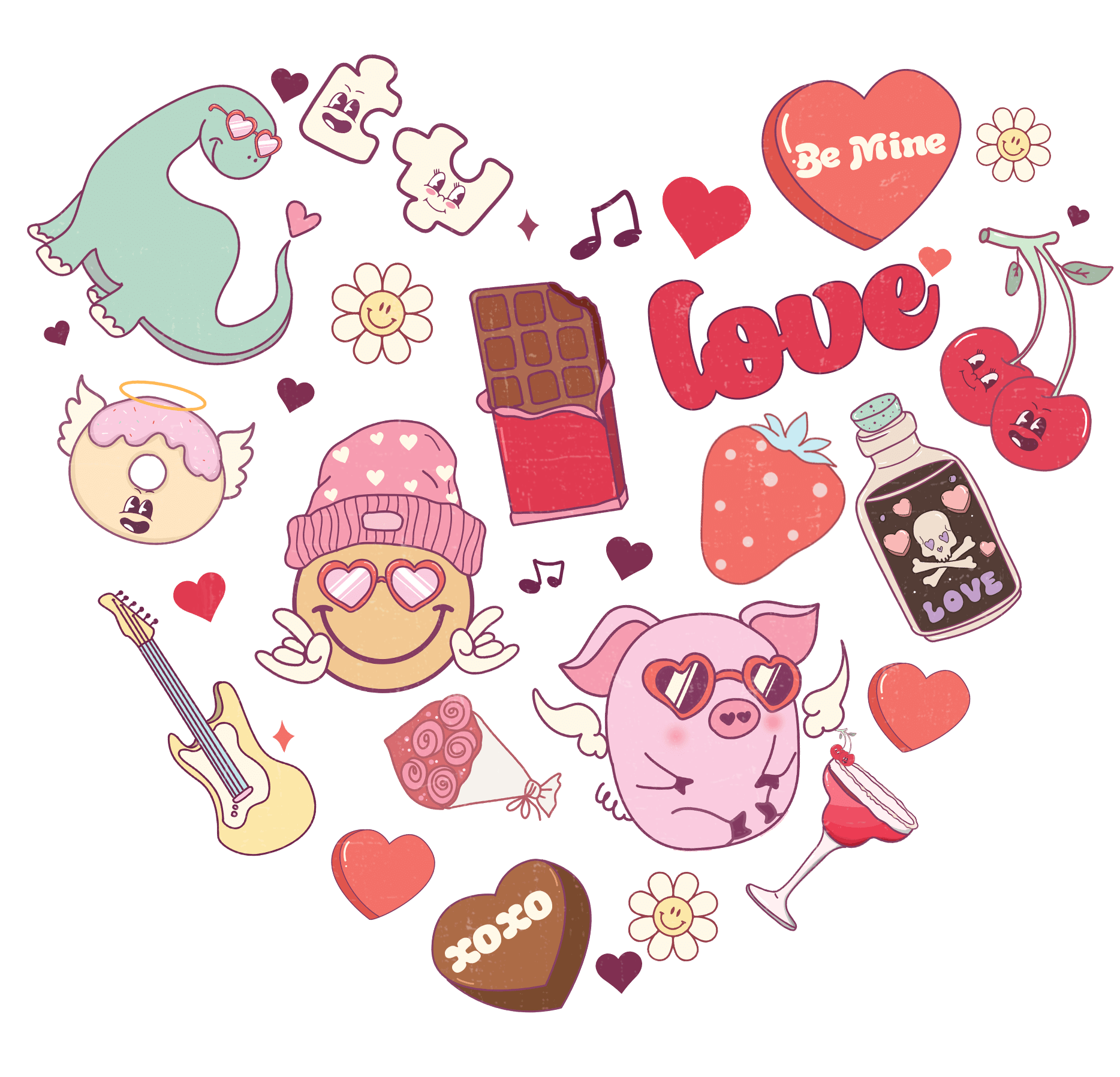 Be Mine Valentine's Design - DTF Ready To Press