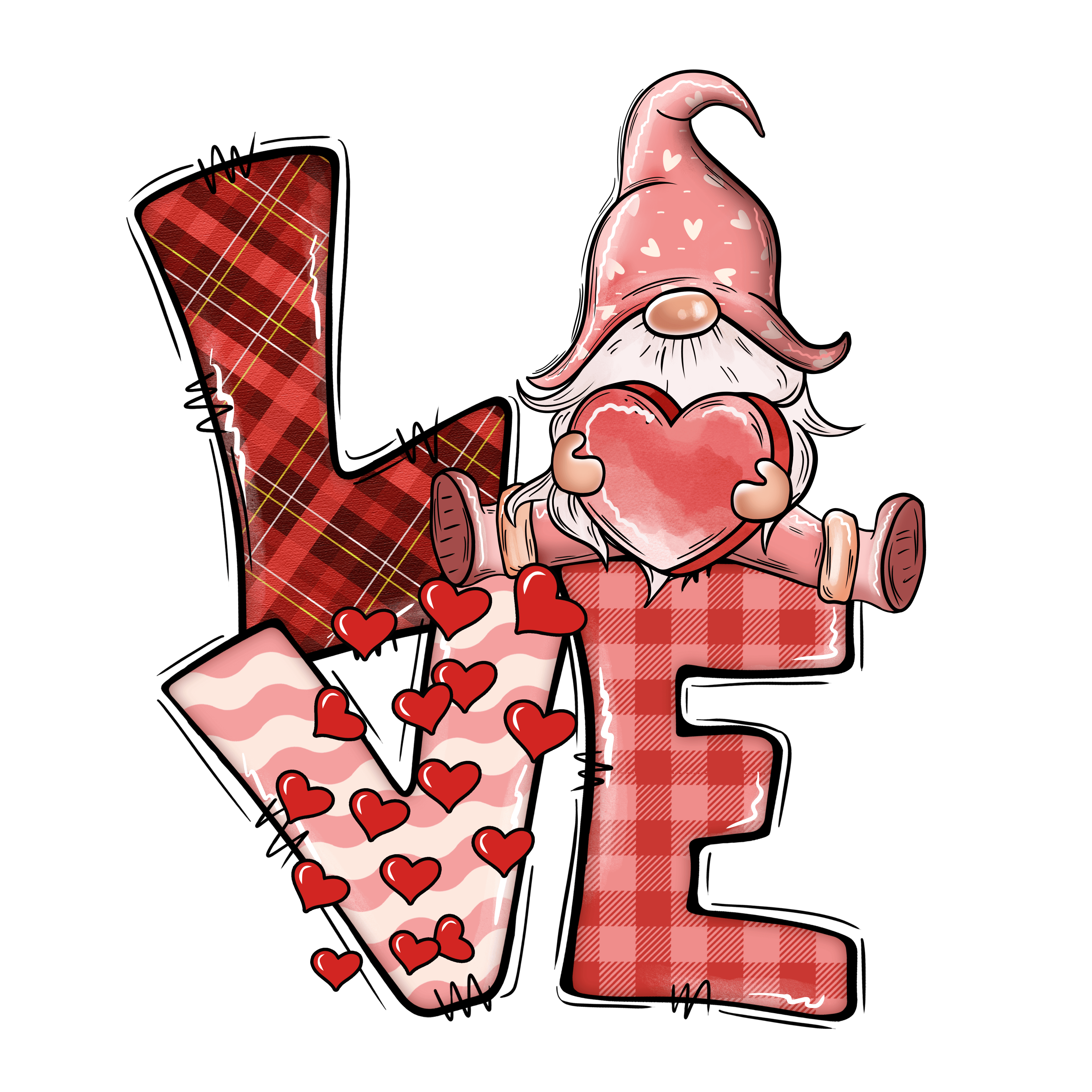 Love Valentine's Design - DTF Ready To Press