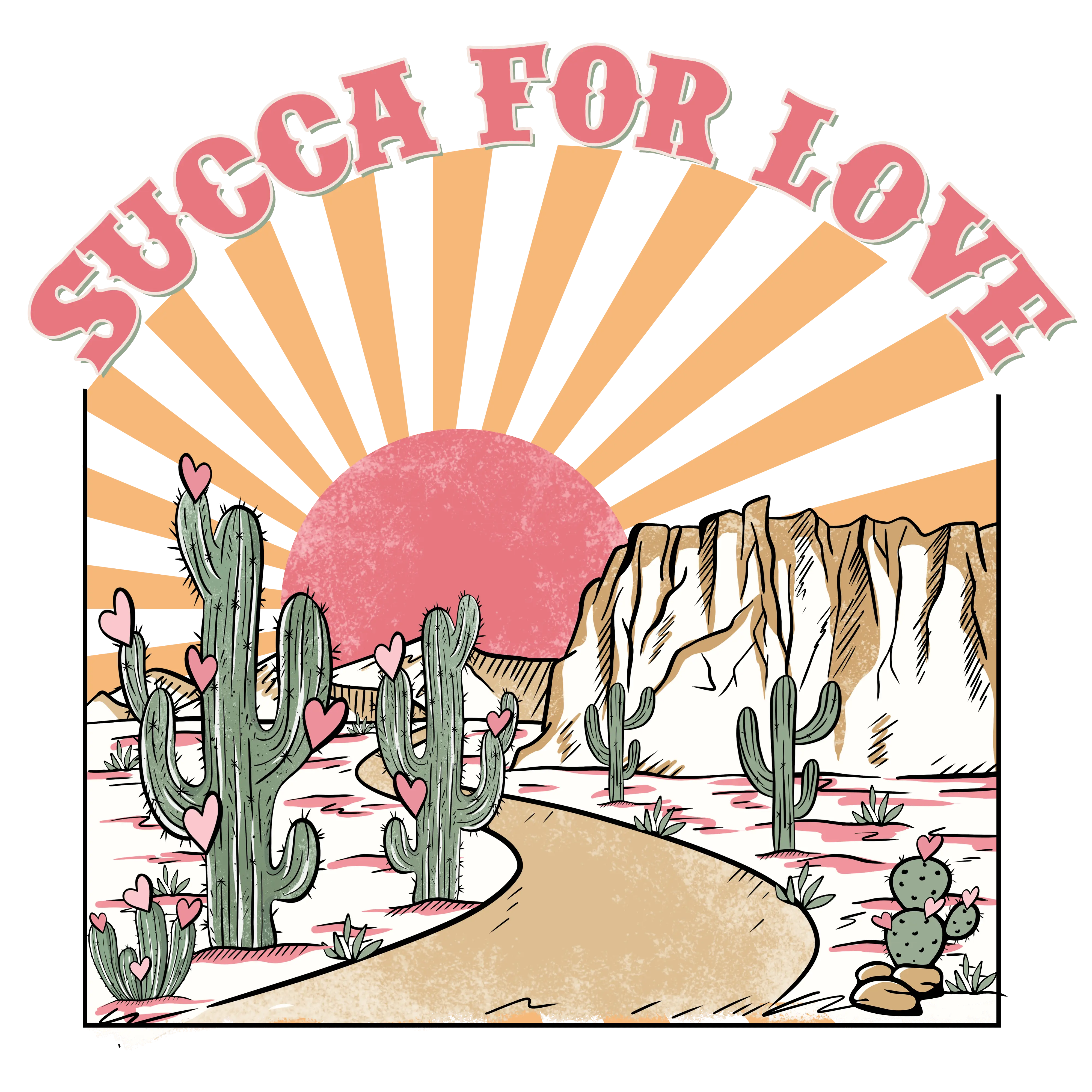 Succa For Love Valentine's Day Design - DTF Ready To Press - DTF Dallas 