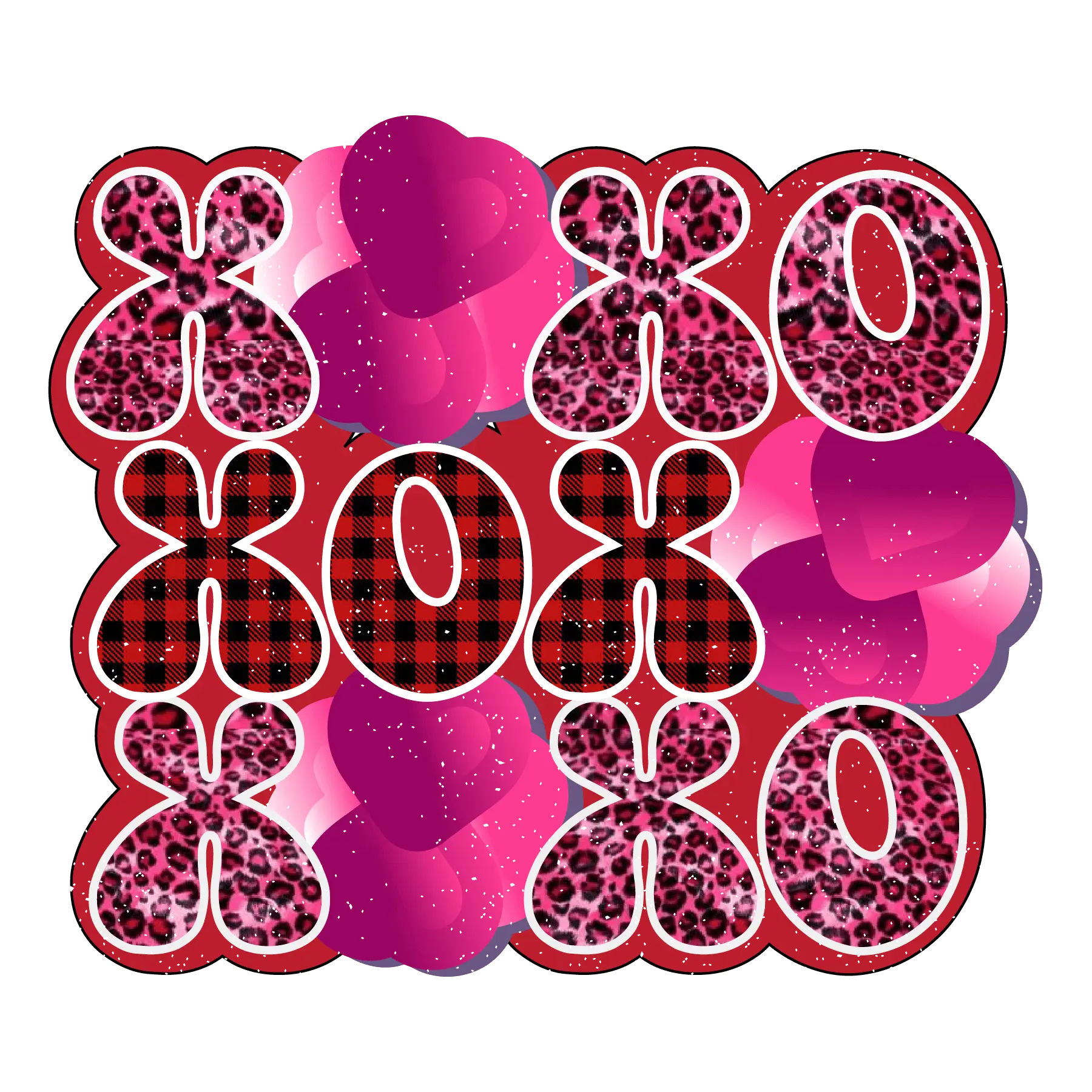 XOXO Valentine's Day Design - DTF Ready To Press - DTF Dallas 