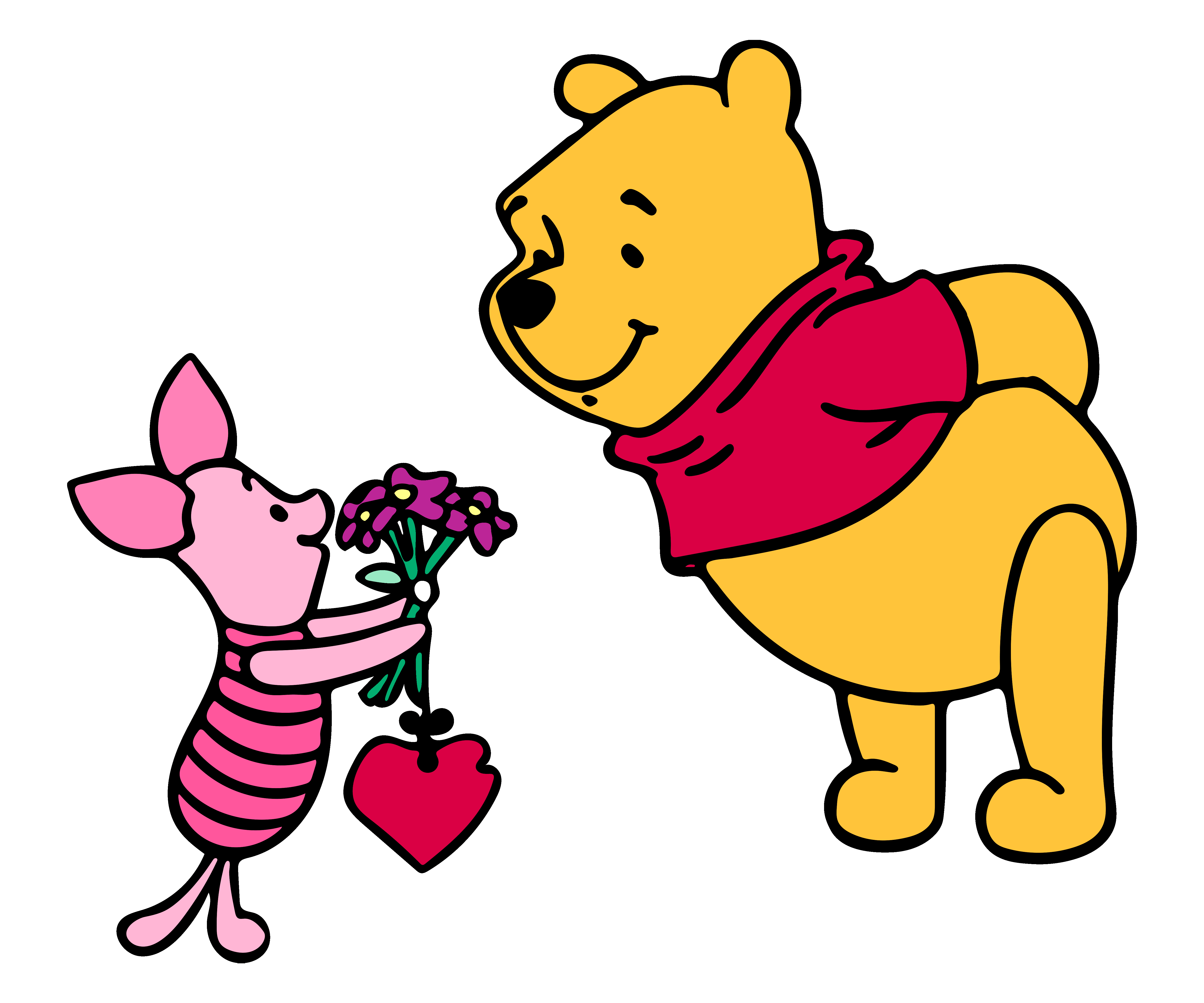 Pooh and Piglet Valentine's Design - DTF Ready To Press - DTF Dallas 