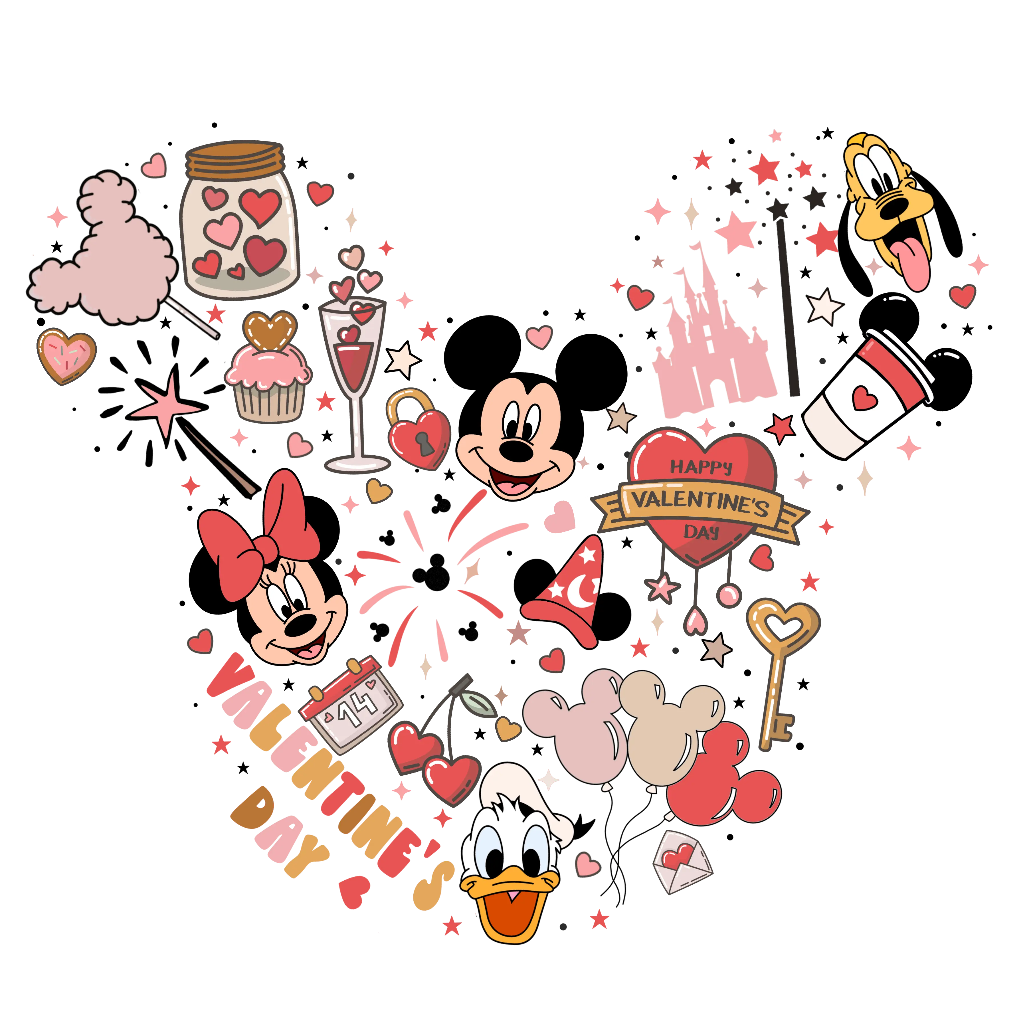 Happy Valentine's Day Valentine's Design Valentine's Design - DTF Ready To Press - DTF Dallas 