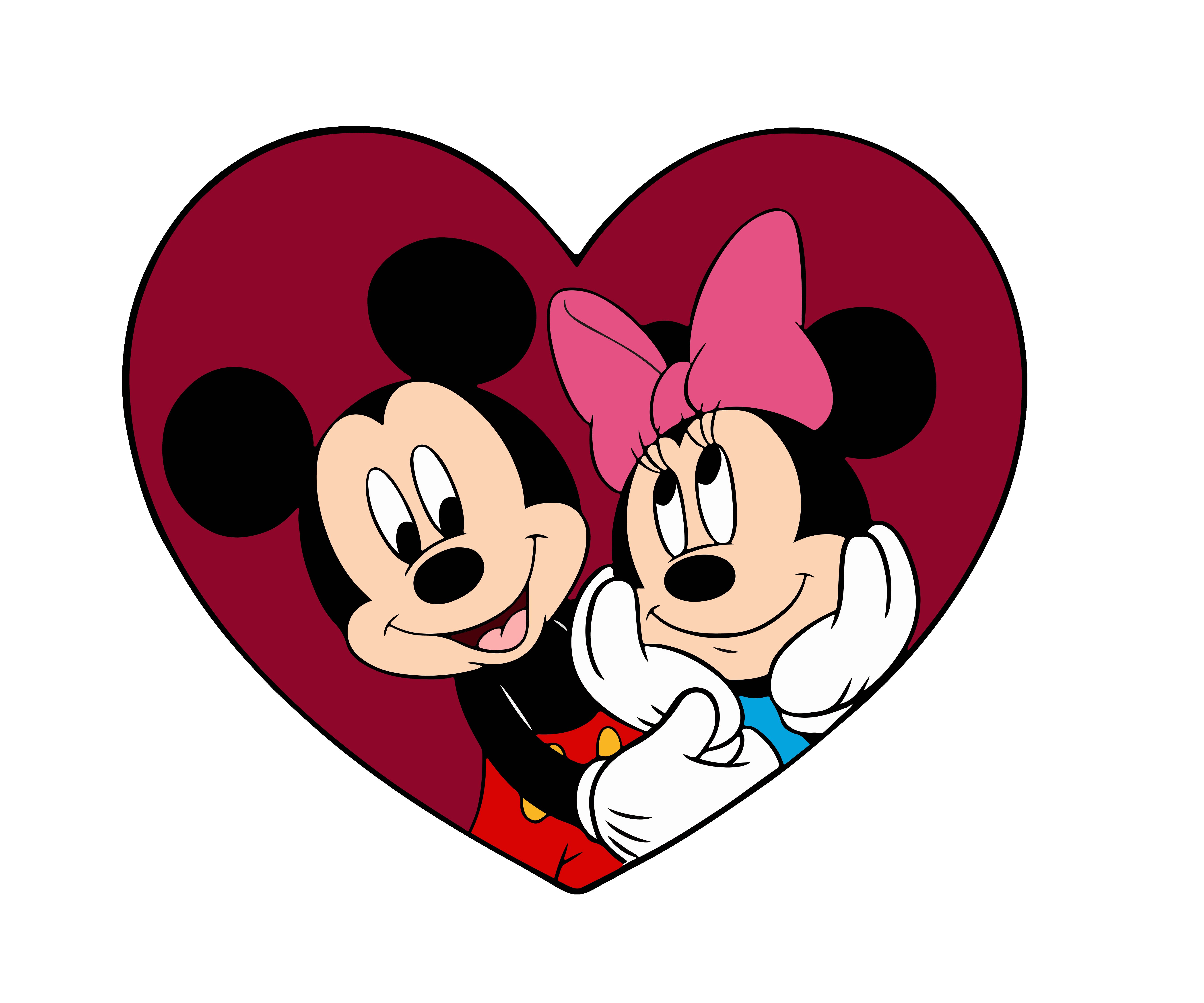 Mickey & Minnie Mouse Valentine's Design - DTF Ready To Press - DTF Dallas 