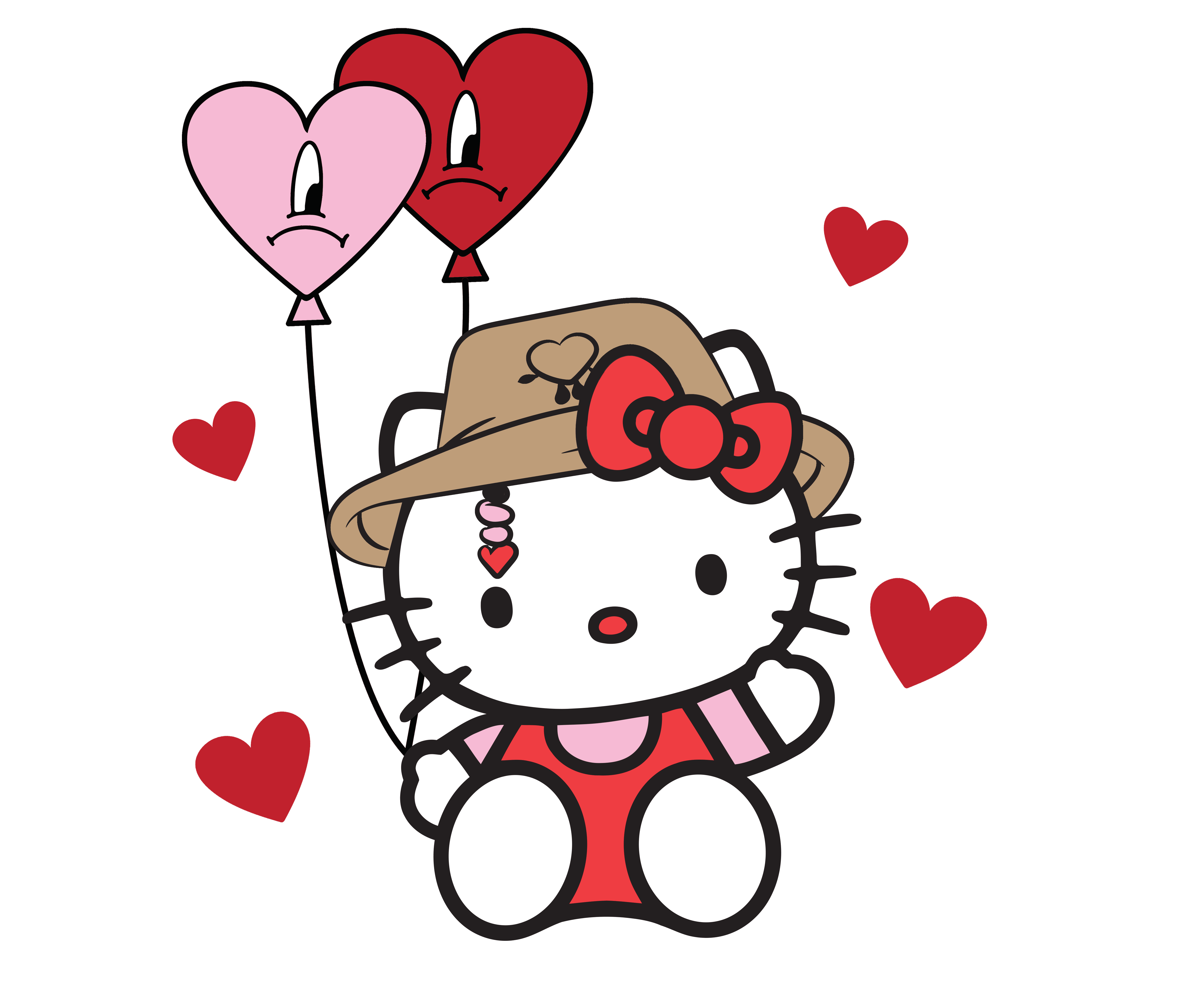 Hello Kity Valentine's Design - DTF Ready To Press
