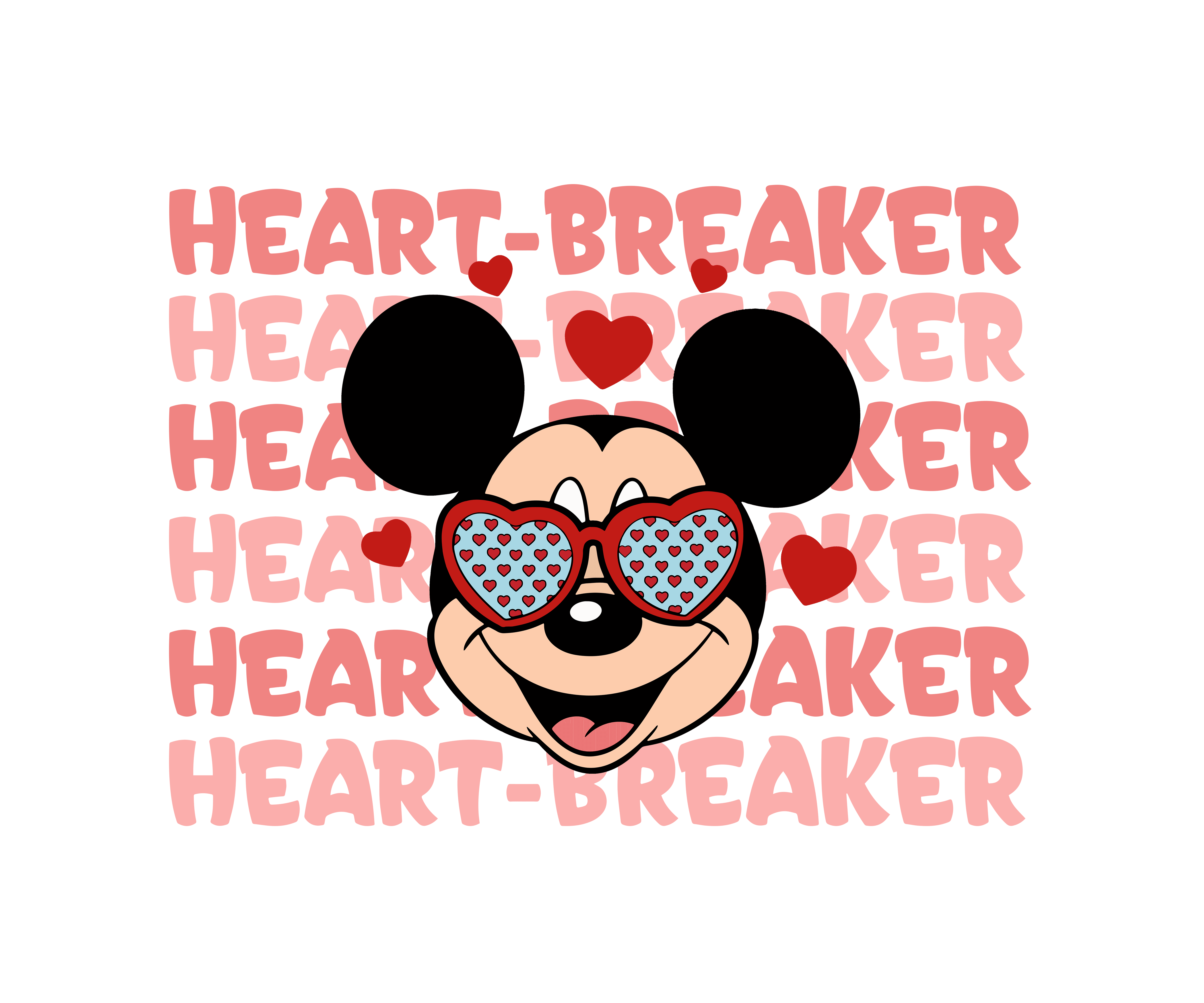 Mickey Mouse Valentine's Design - DTF Ready To Press - DTF Dallas 