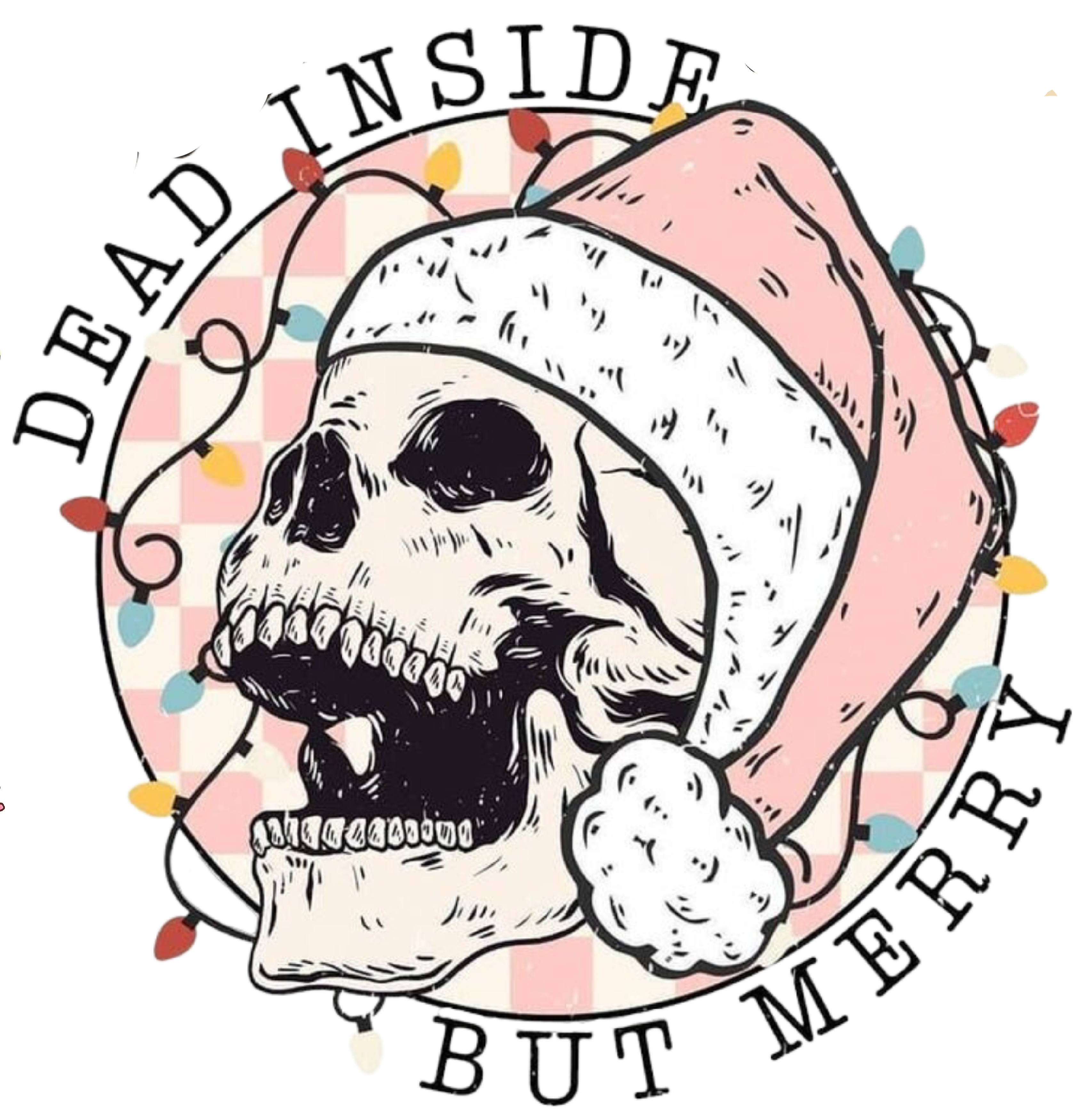 Dead Inside But Merry Christmas Design | DTF Jersey