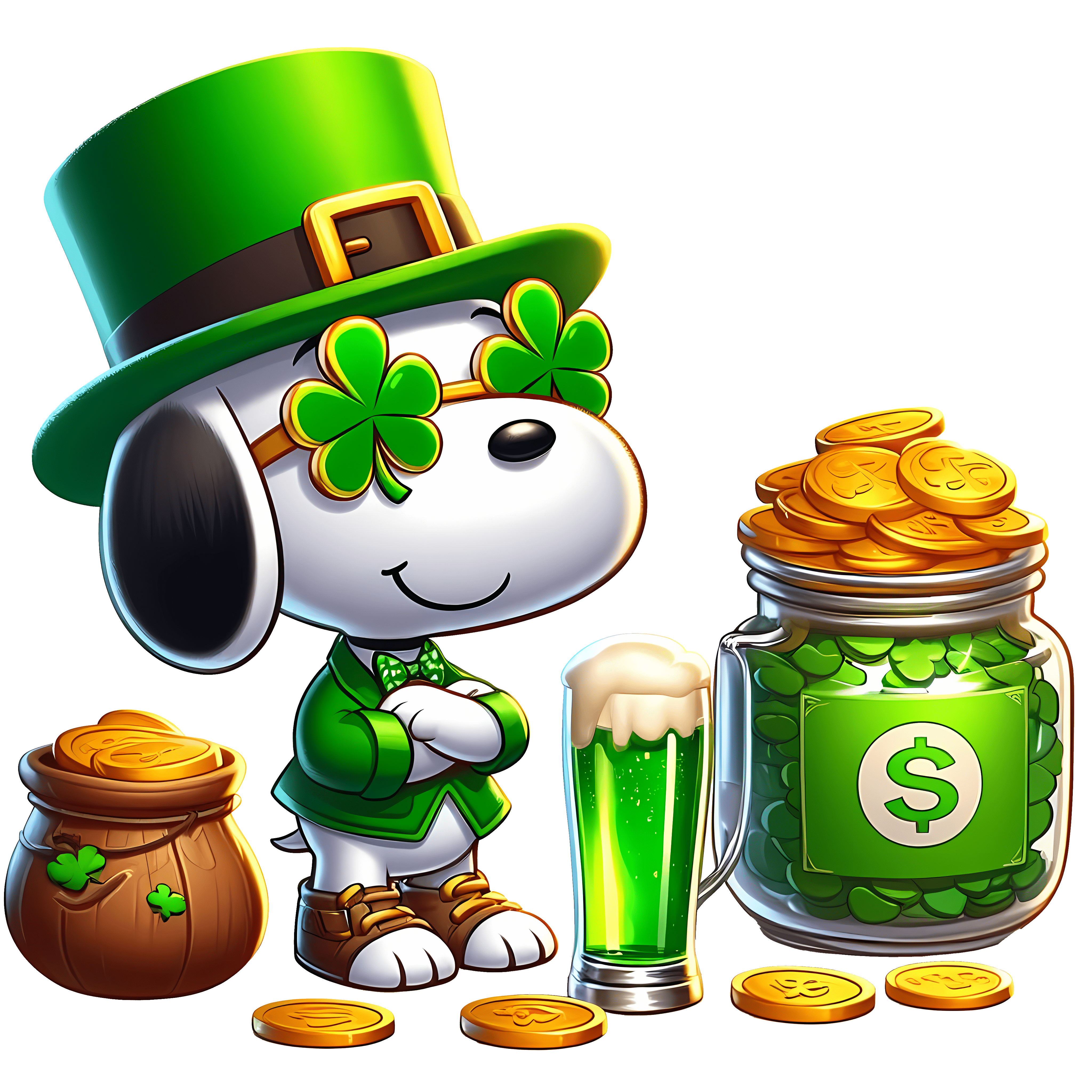 Irish Snoopy Design - DTF Ready To Press