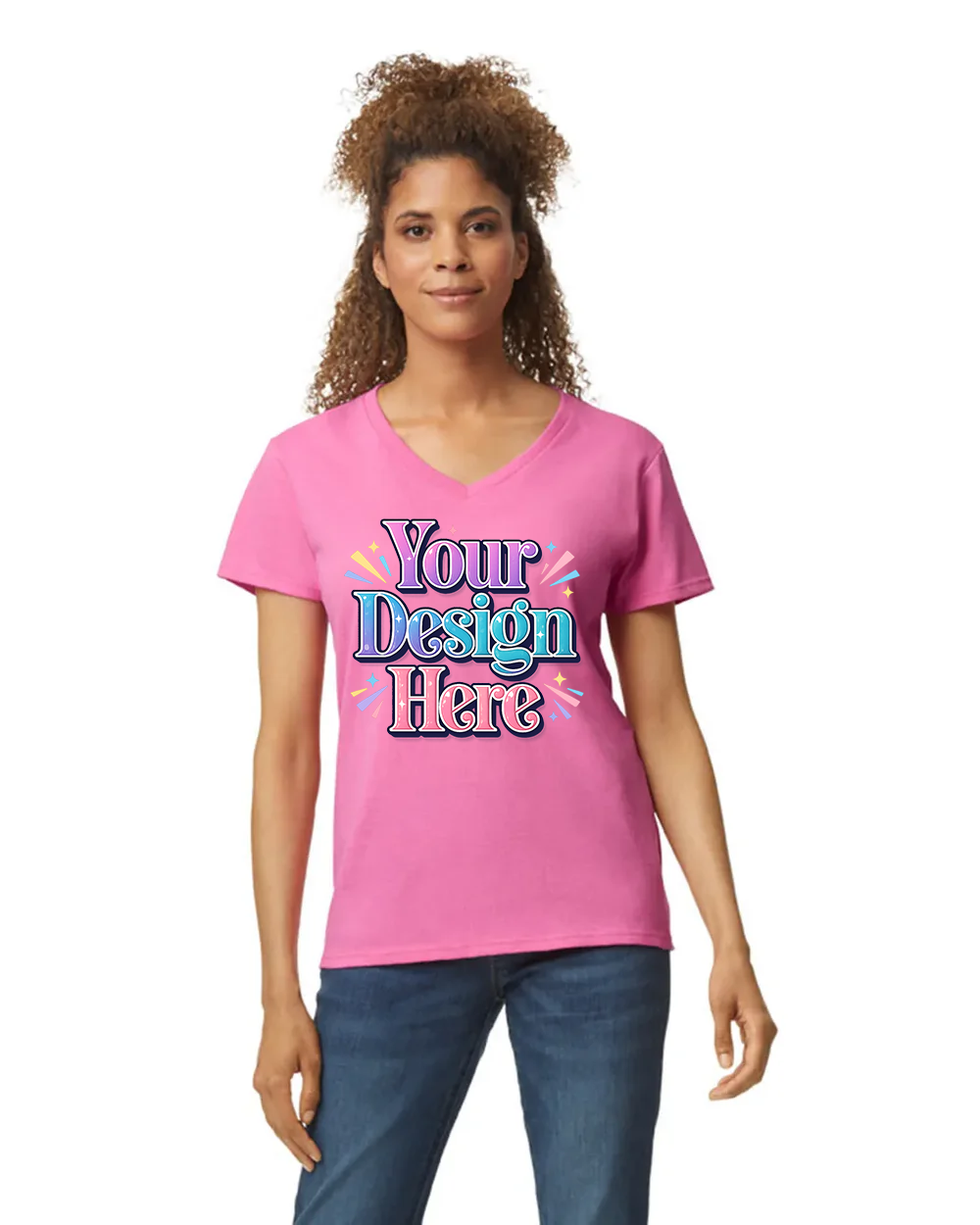 Custom | Gildan 5V00L Women's V-Neck T-Shirt