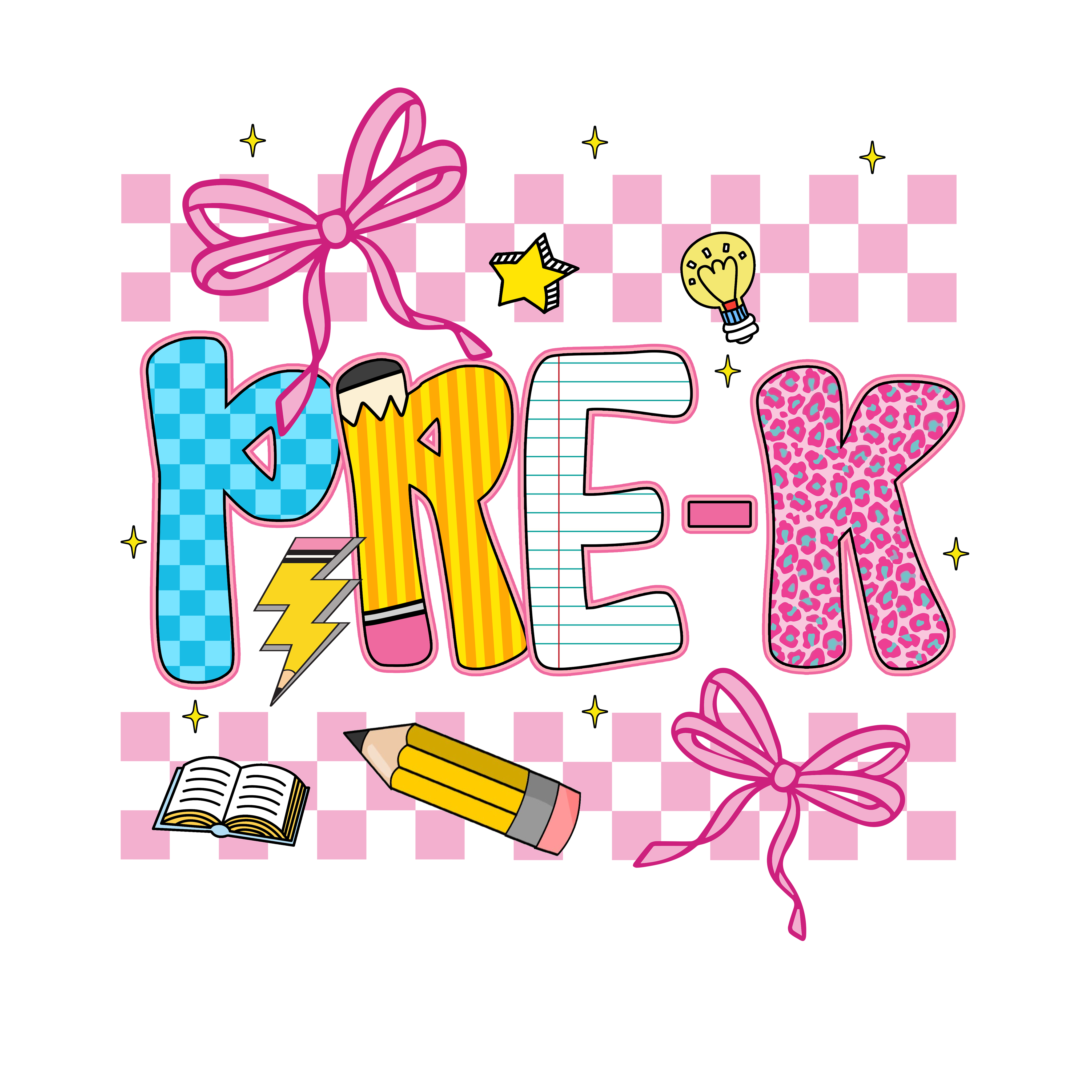 Pre-K Pink | Back To School DTF Ready To Press Designs