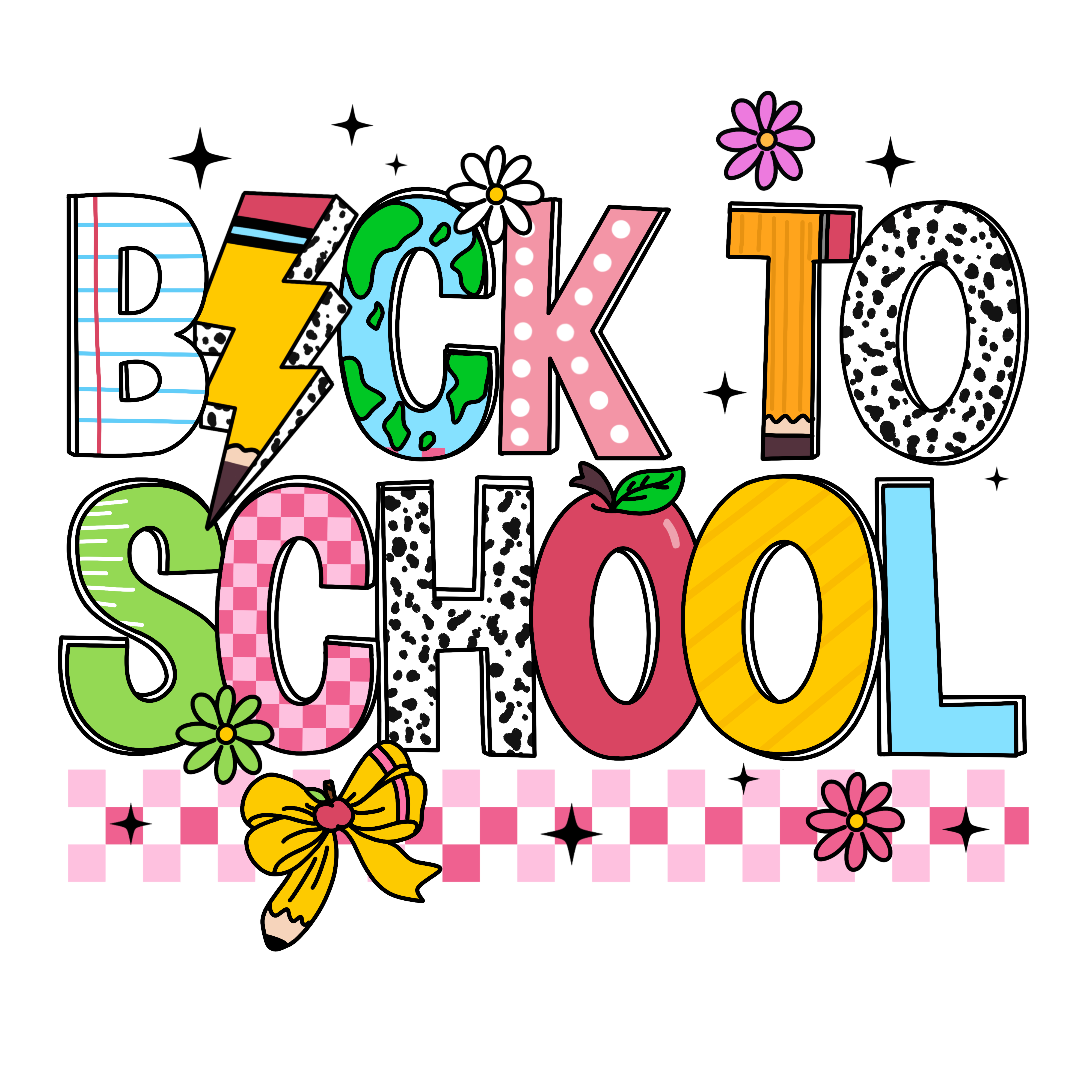 Back To School Design | Back To School DTF Ready To Press Designs