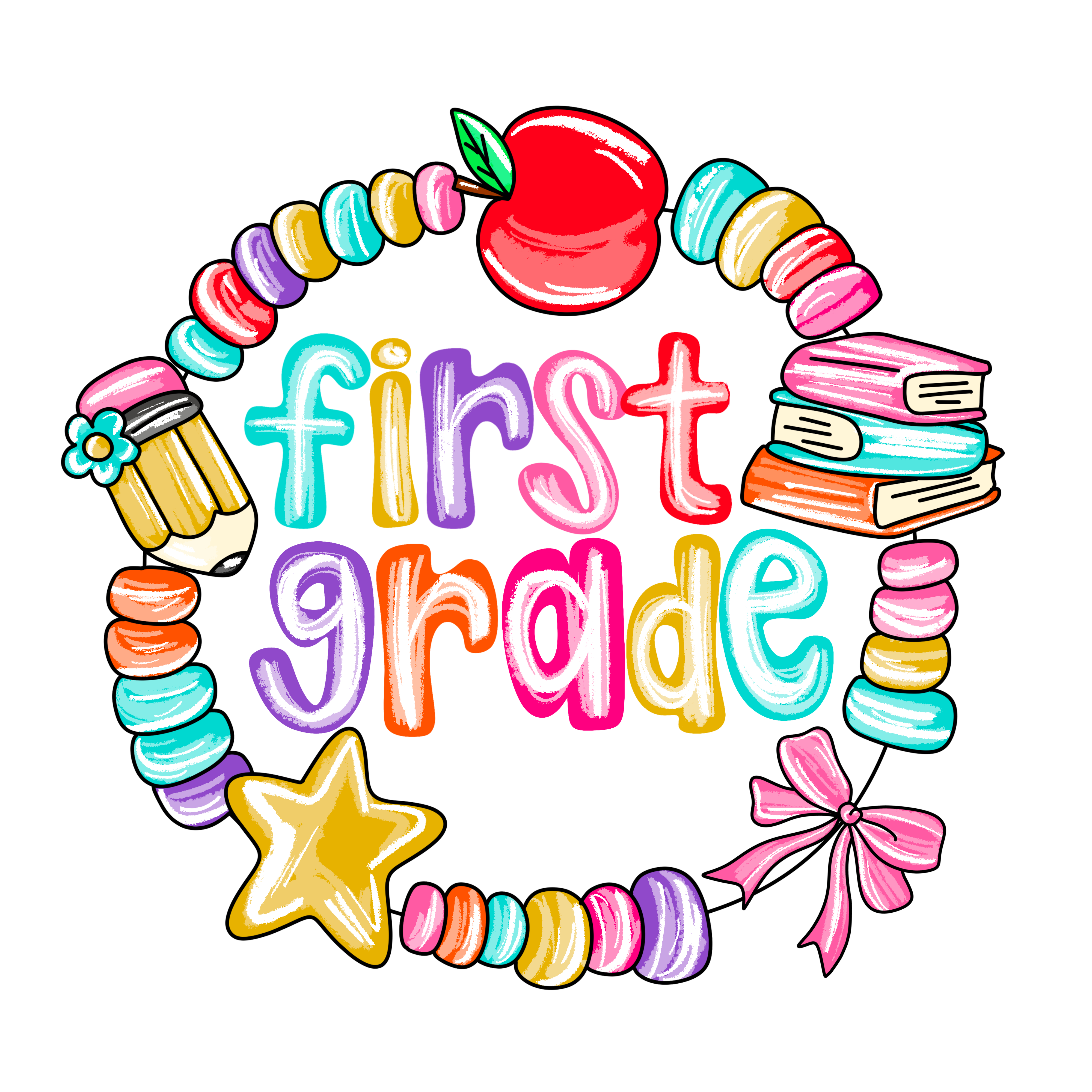 First Grade Bracelet | Back To School DTF Ready To Press Designs