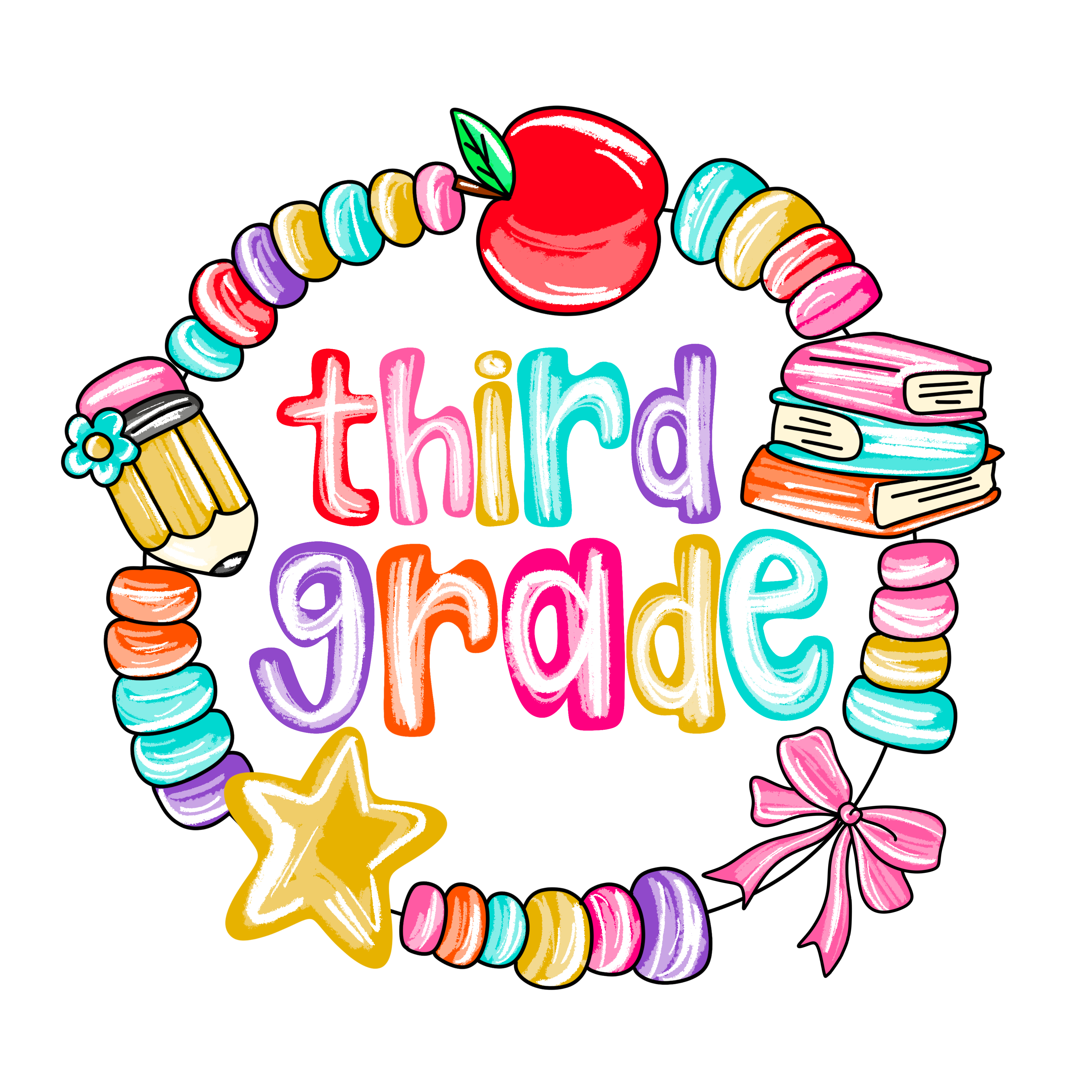 Third Grade Bracelet | Back To School DTF Ready To Press Designs