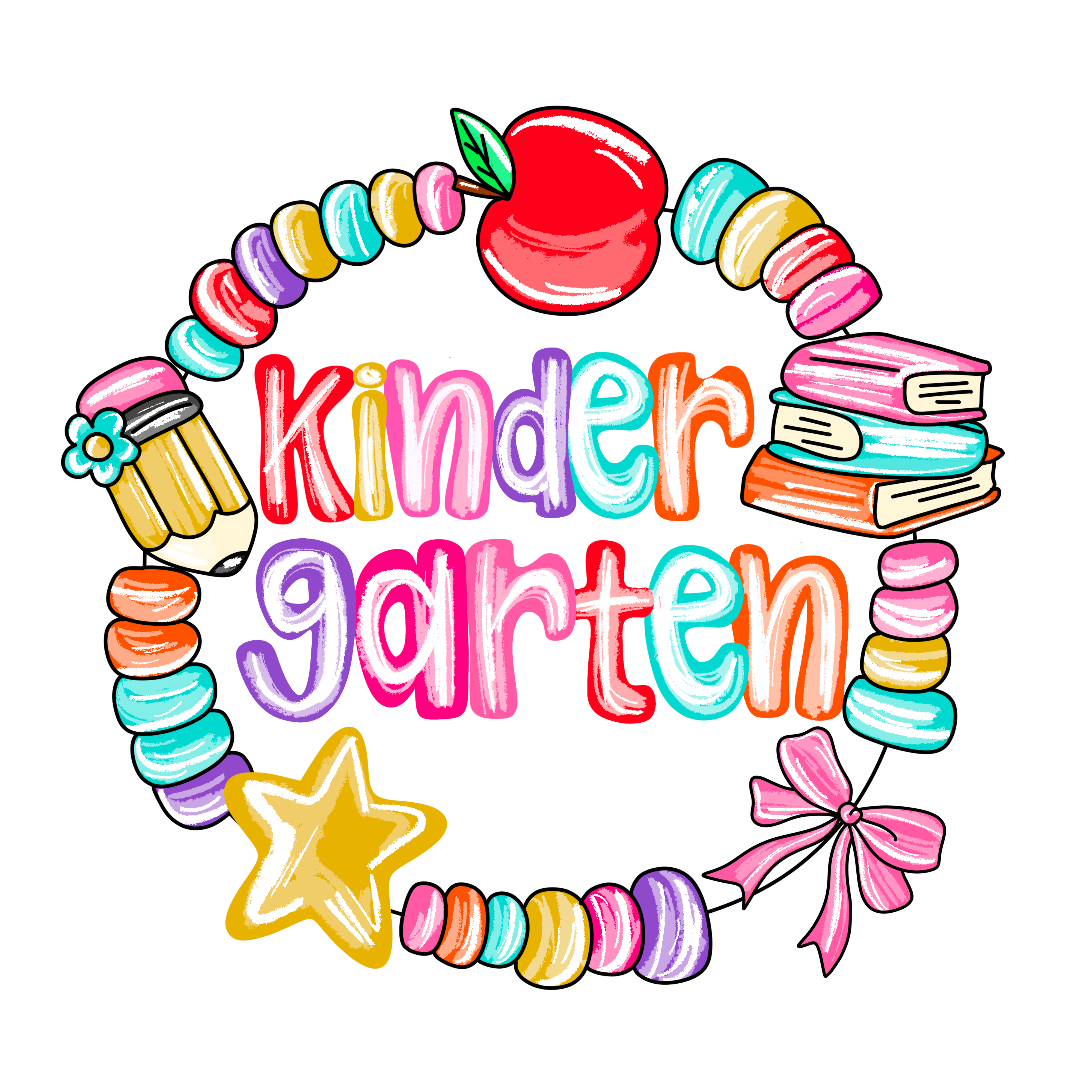 Kindergarten Bracelet | Back To School DTF Ready To Press Designs
