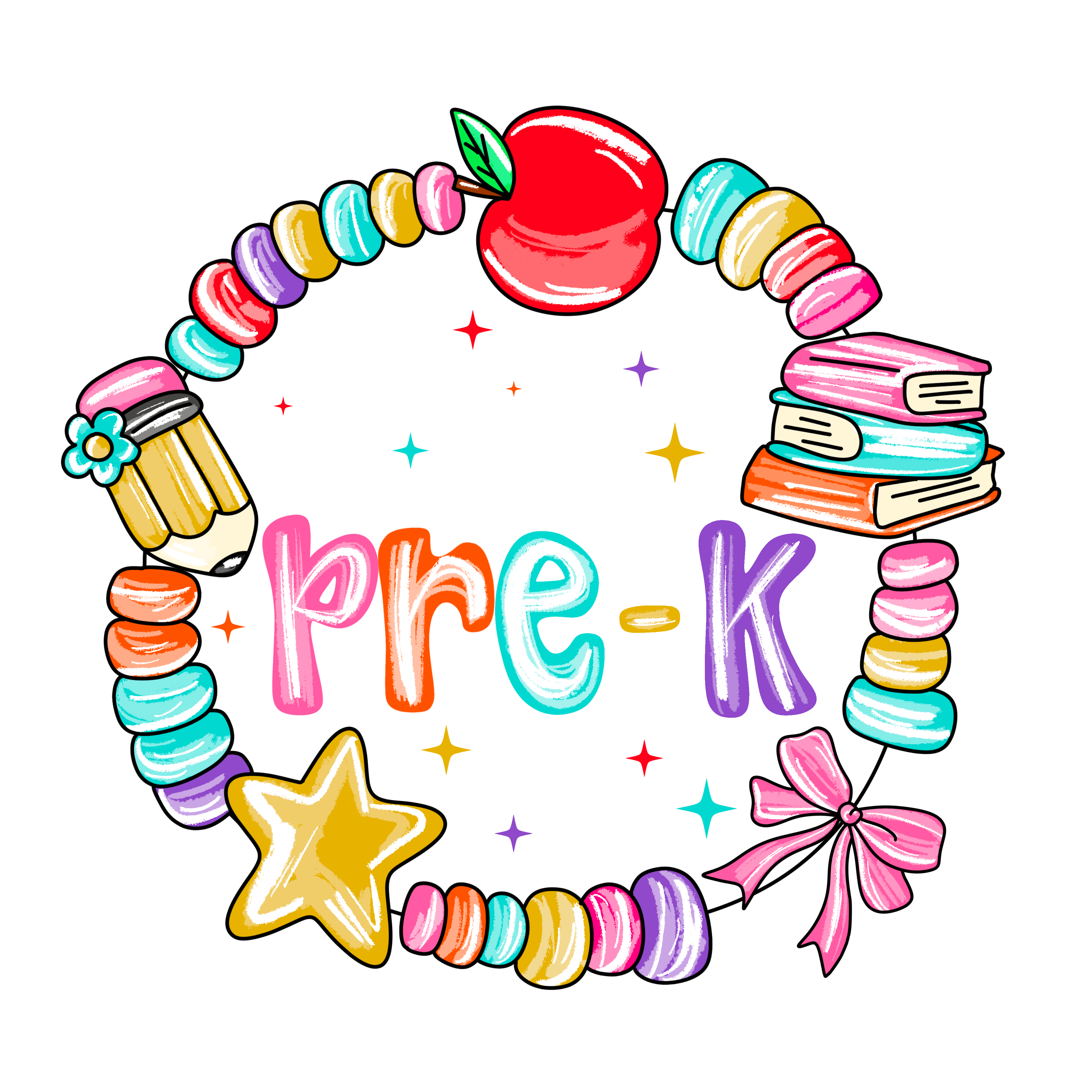 Pre-K Bracelet | Back To School DTF Ready To Press Designs