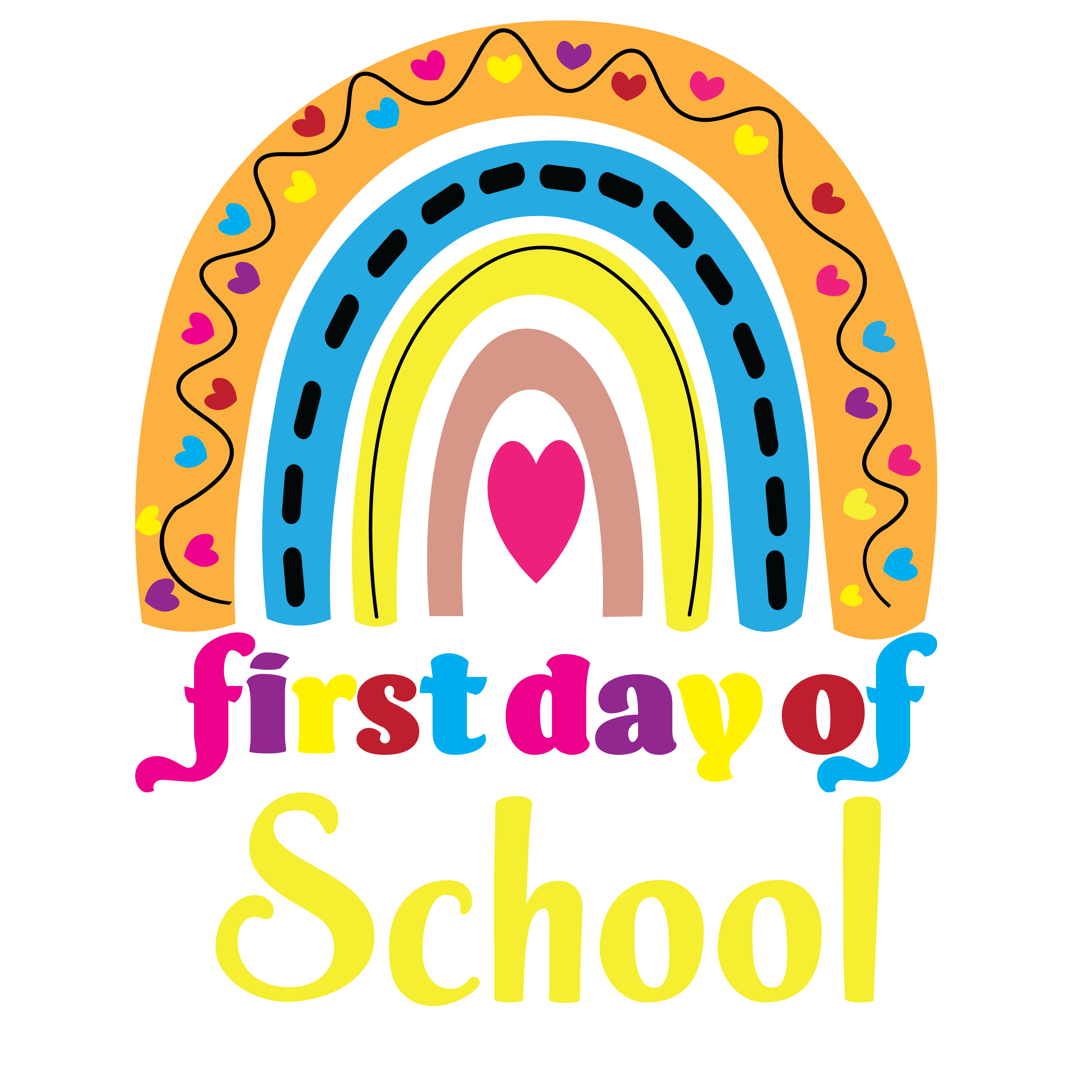 Rainbow First Day of School | Back To School DTF Ready To Press Designs
