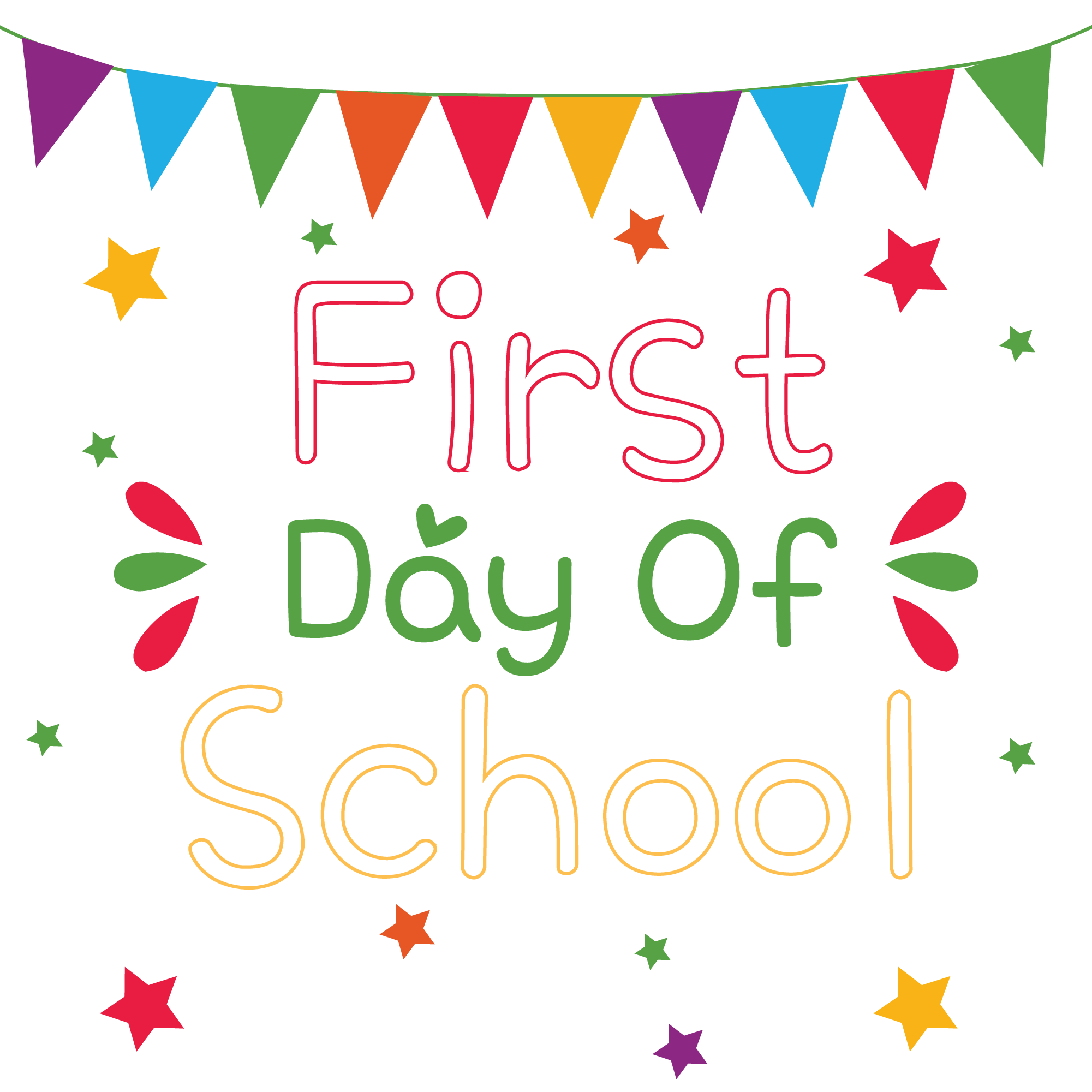 Star Banner First Day | Back To School DTF Ready To Press Designs