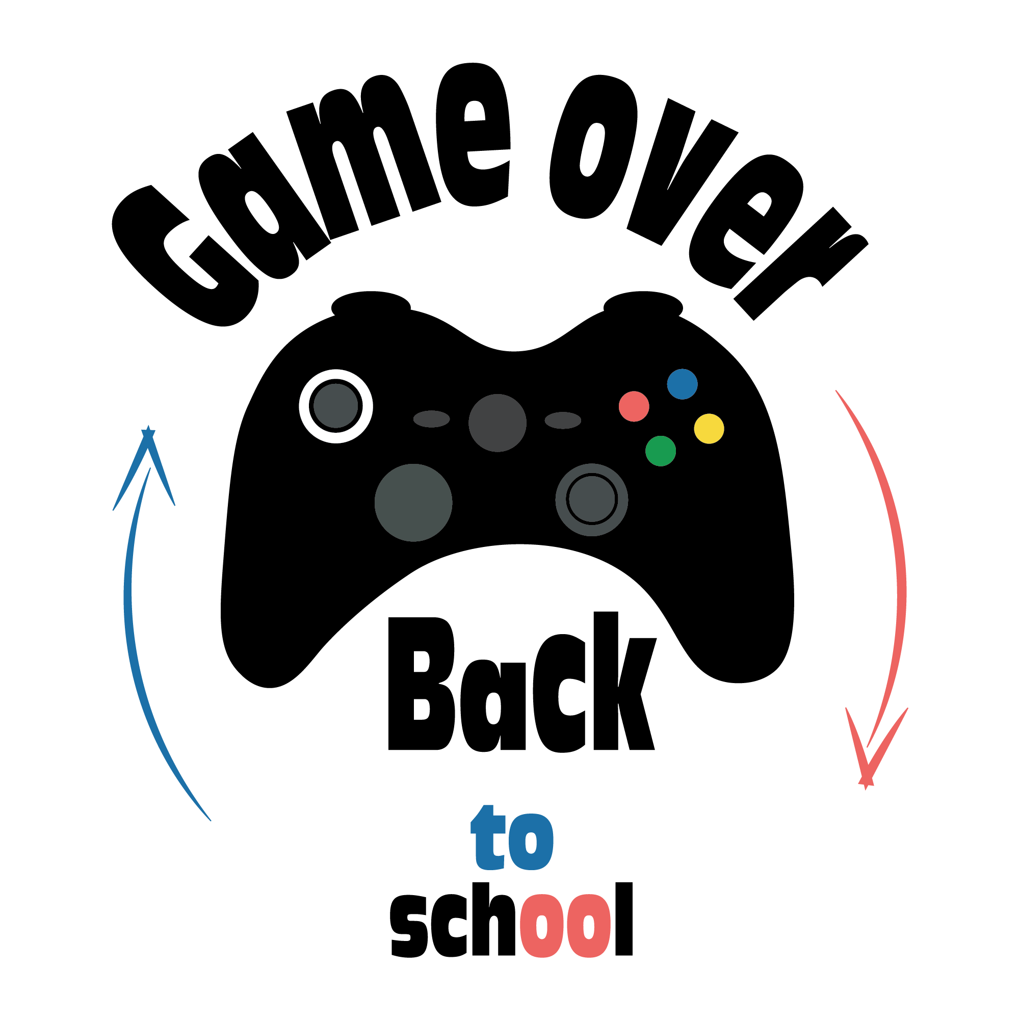 Game Over Controller | Back To School DTF Ready To Press Designs