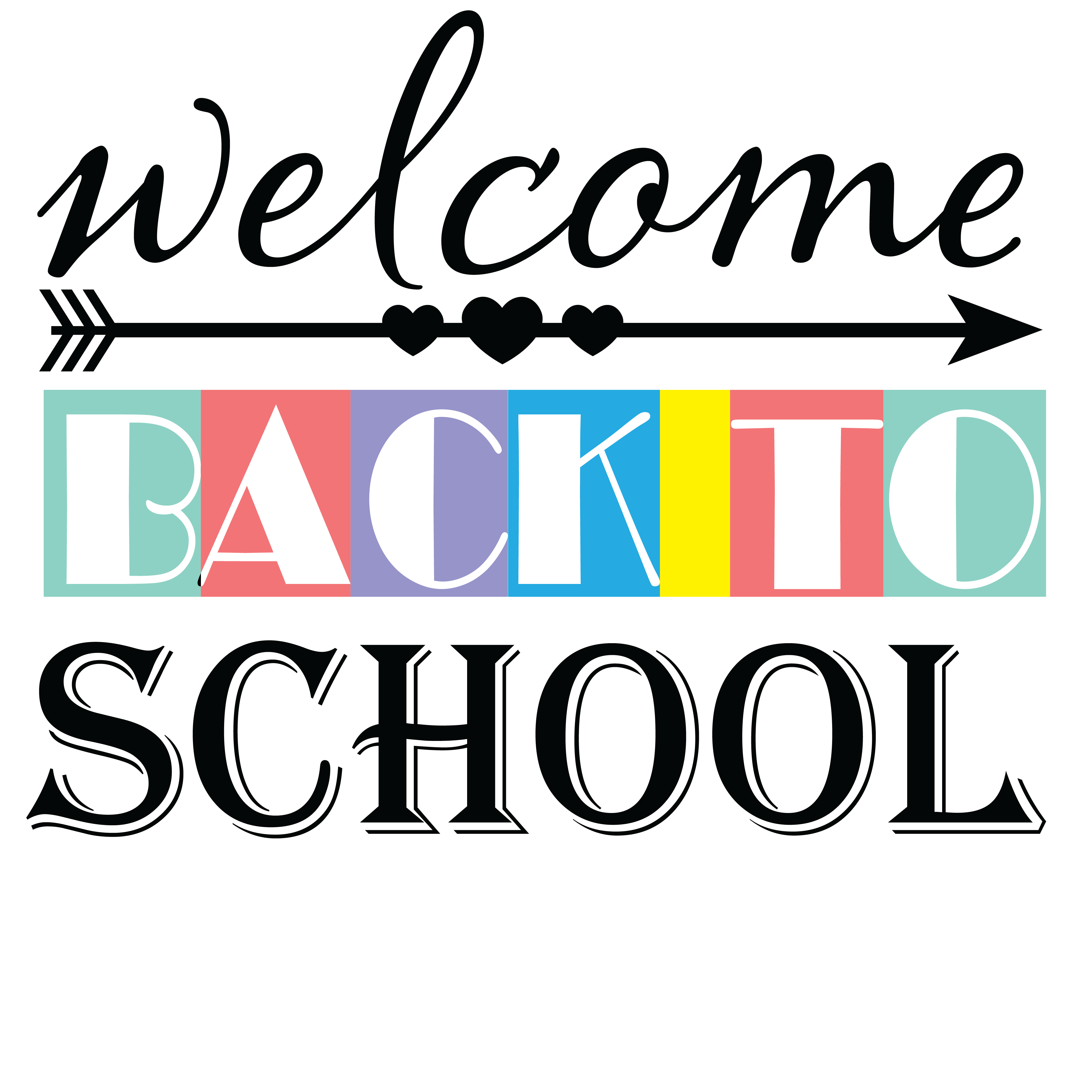 Retro Block Welcome Back | Back To School DTF Ready To Press Designs