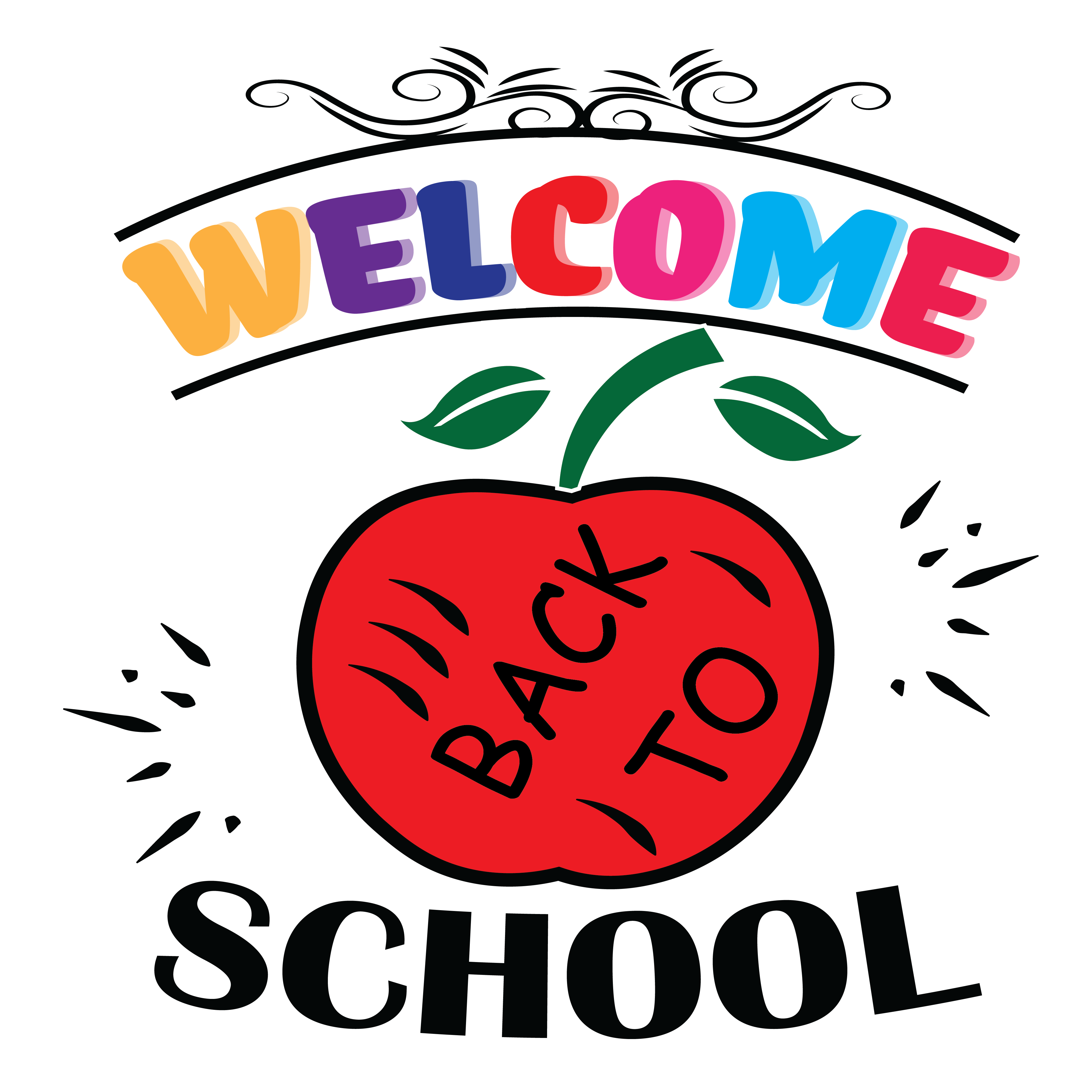 Welcome Apple Back To School | Back To School DTF Ready To Press Designs