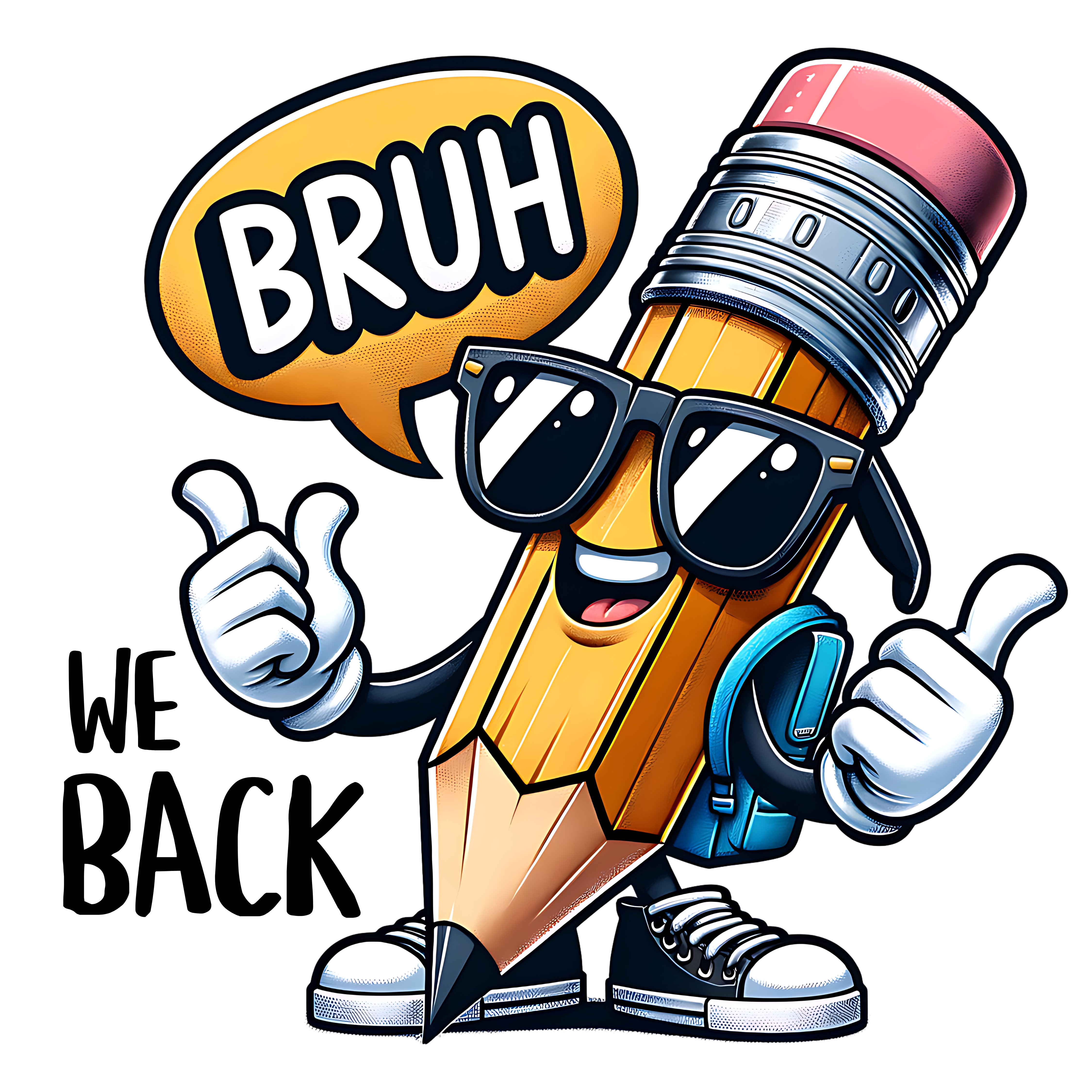 Cool Pencil Bruh | Back To School DTF Ready To Press Designs