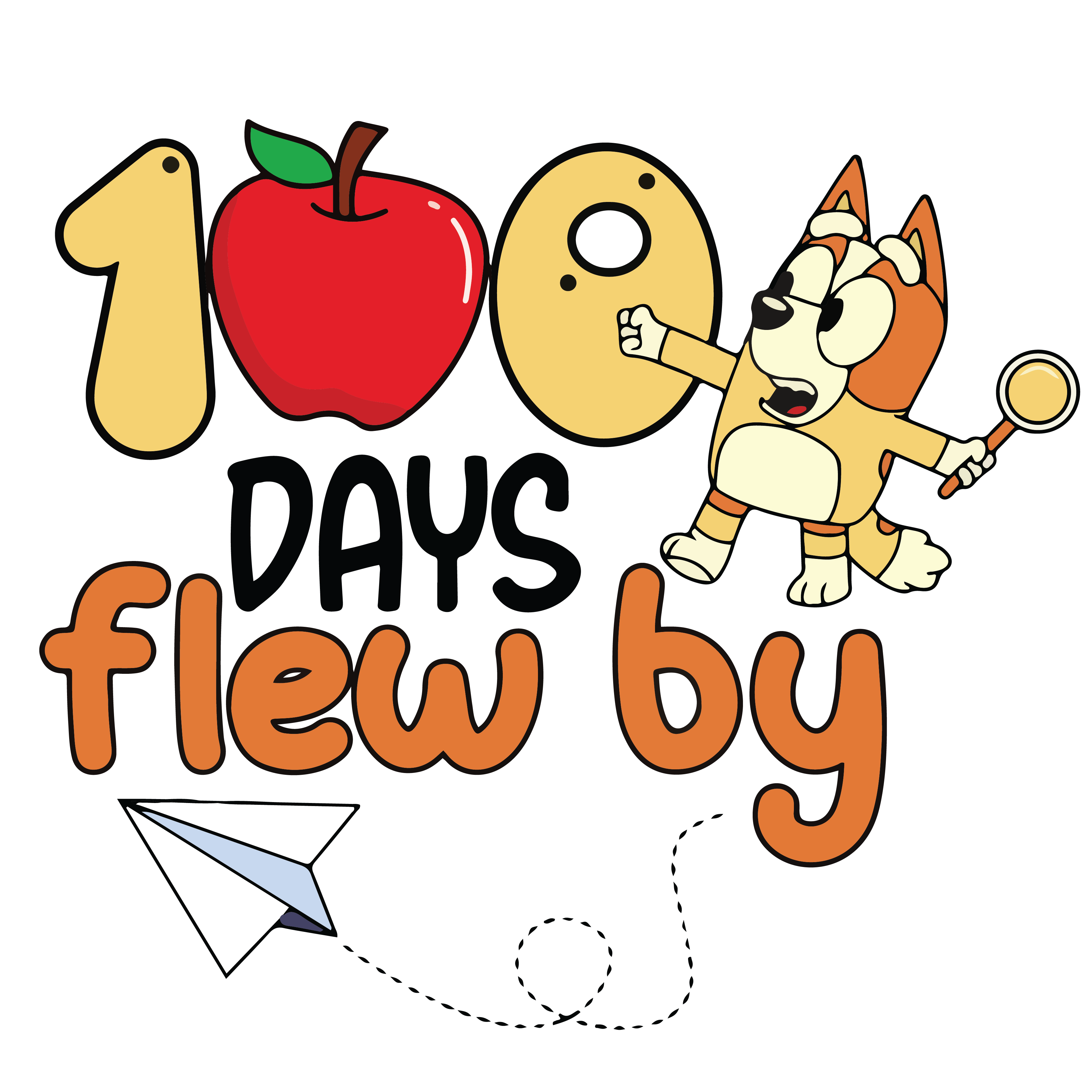 100 Days Flew By Bingo | DTF Ready To Press Designs