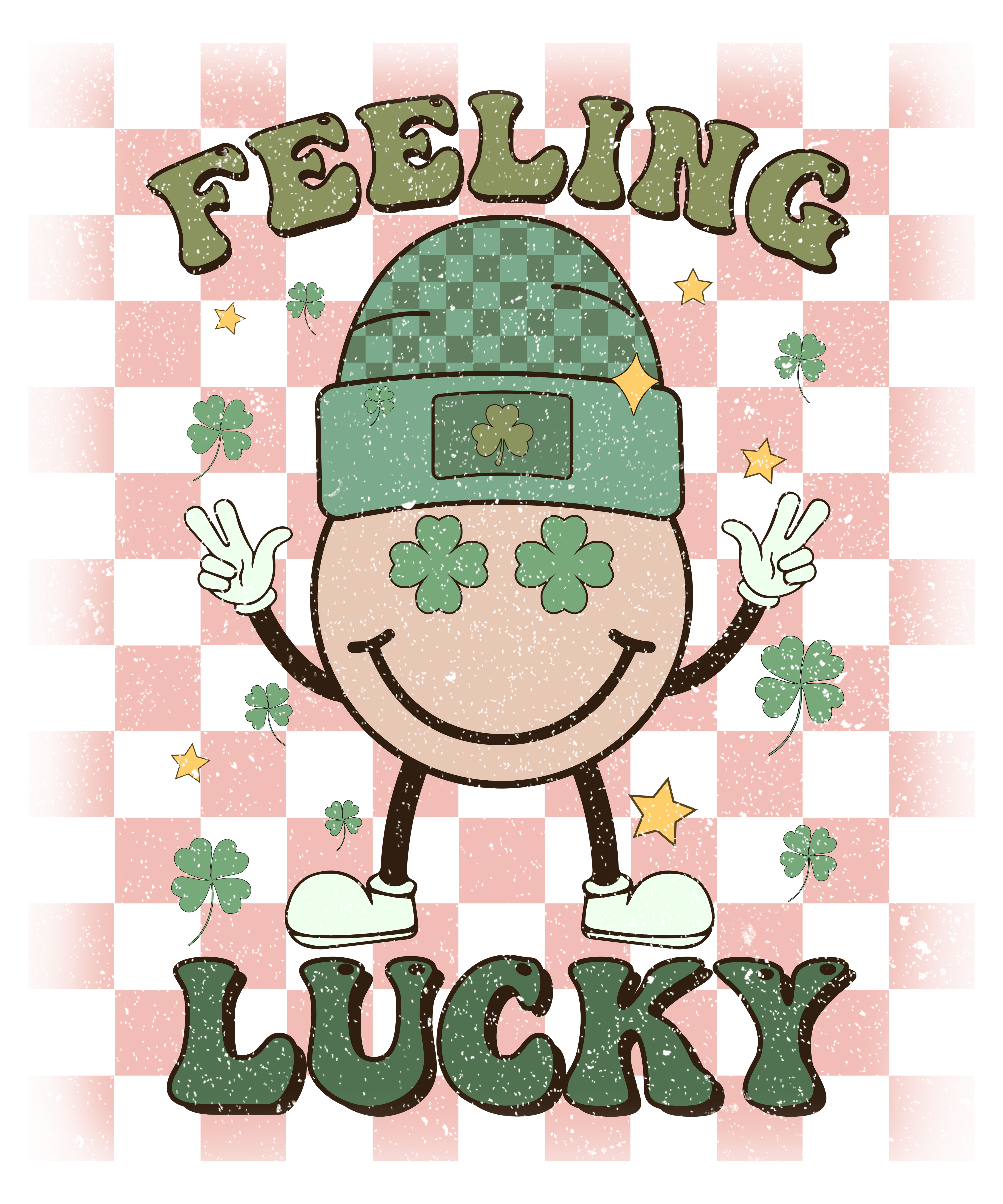 Feeling Lucky St Patrick's Smiley Design | DTF Jersey