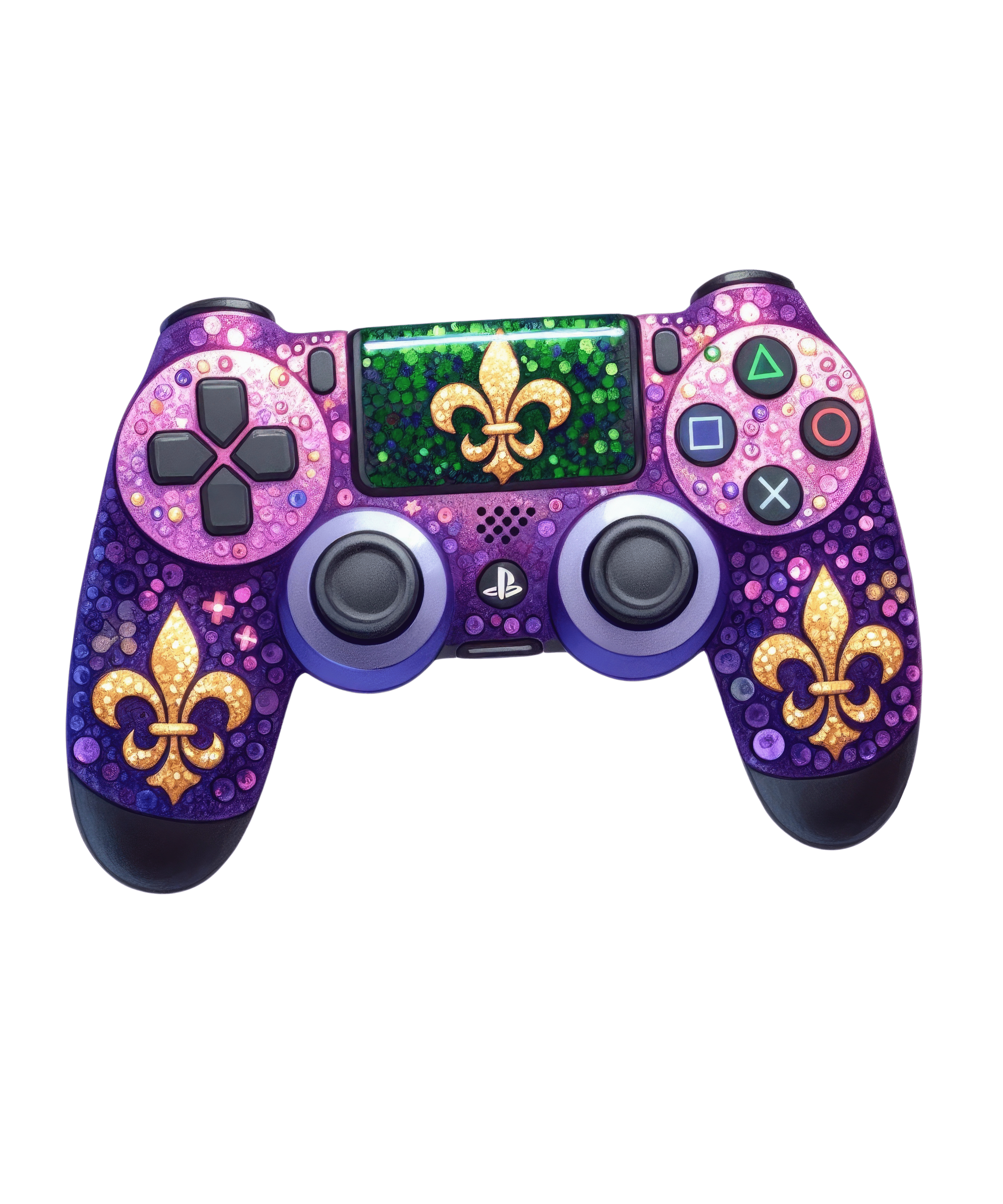 Game Day Mardi Gras Design - DTF Ready To Press