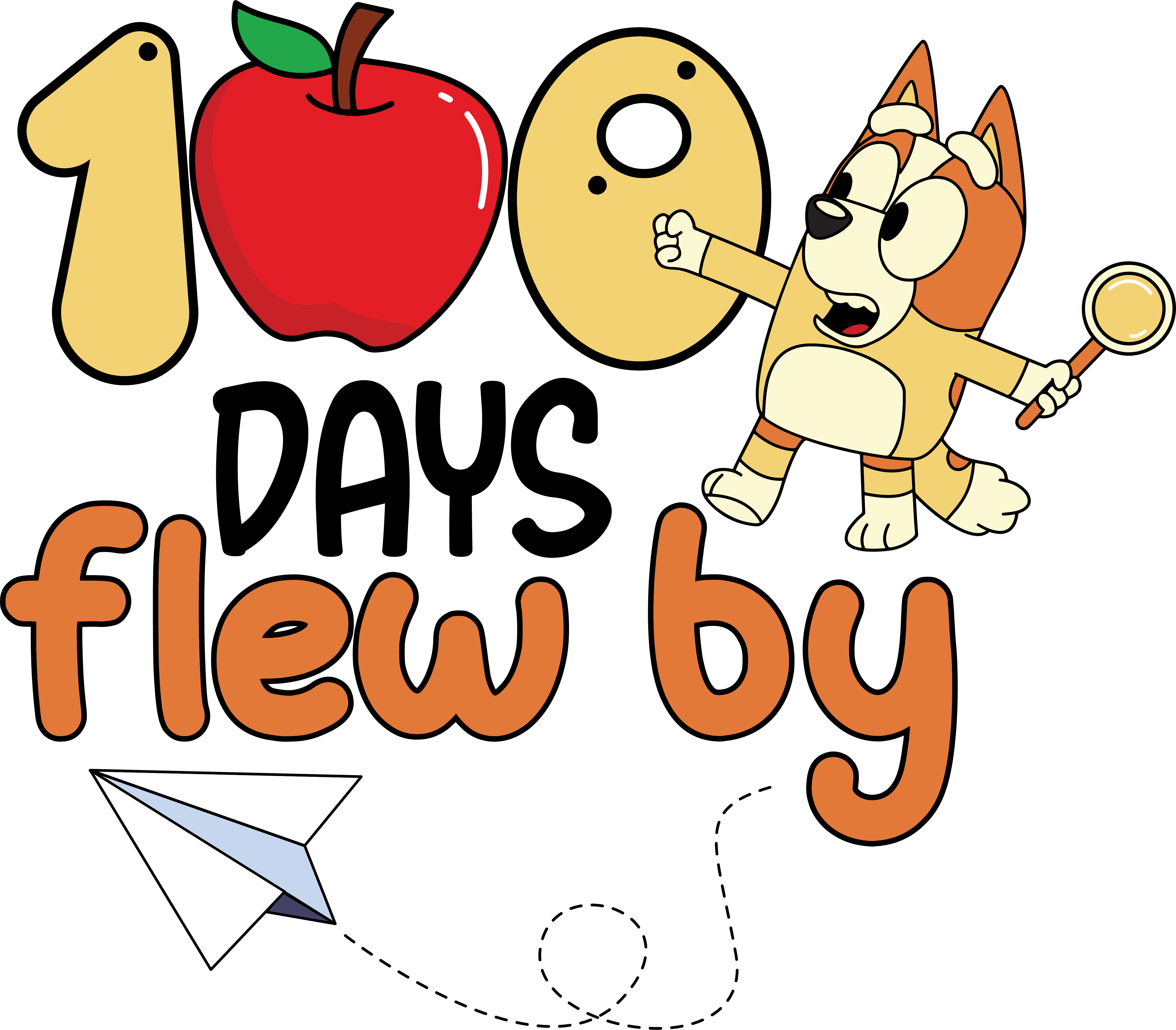 100 Days Flew By Bingo Design | DTF Ready To Press Designs
