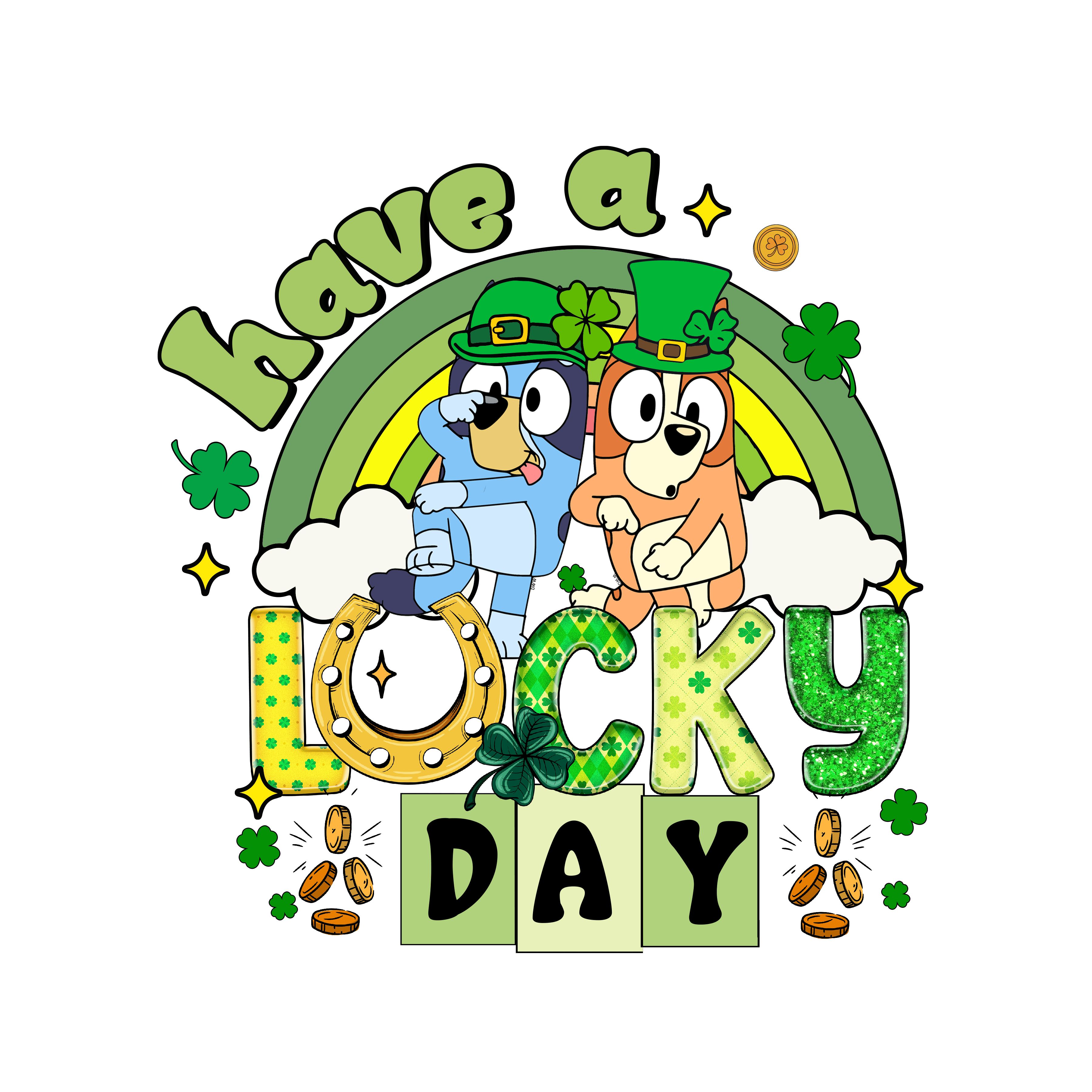 Happy St. Patrick's Day Bluey Party (Copy) | DTF Jersey