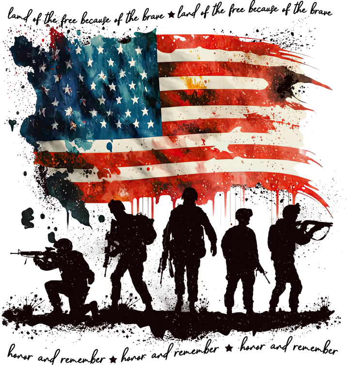 Freedom Warriors ready-to-press 4th of July DTF transfer with bald eagle and distressed American flag patriotic design