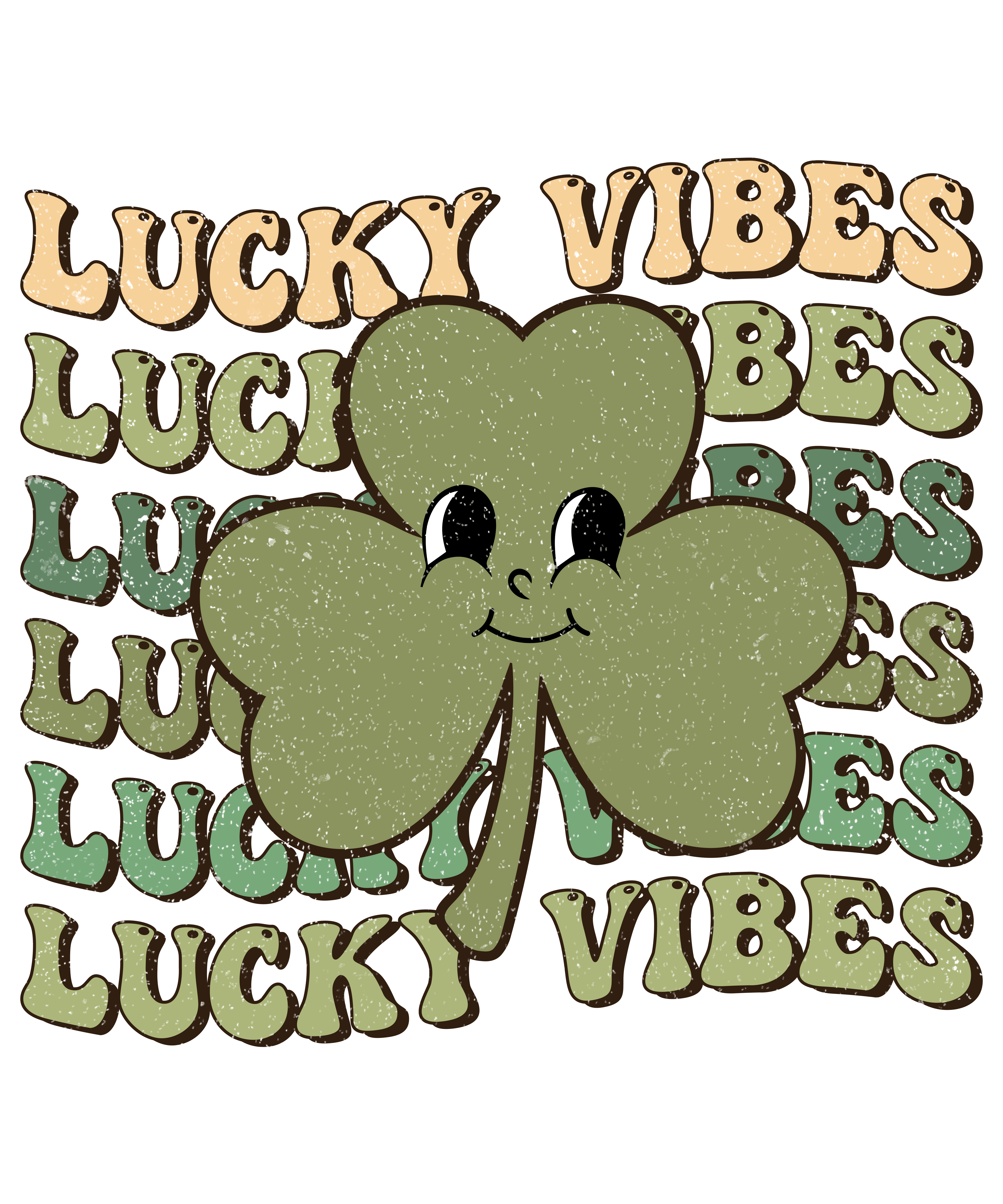 Lucky Vibes St Patrick's Day Clover Design | DTF Jersey
