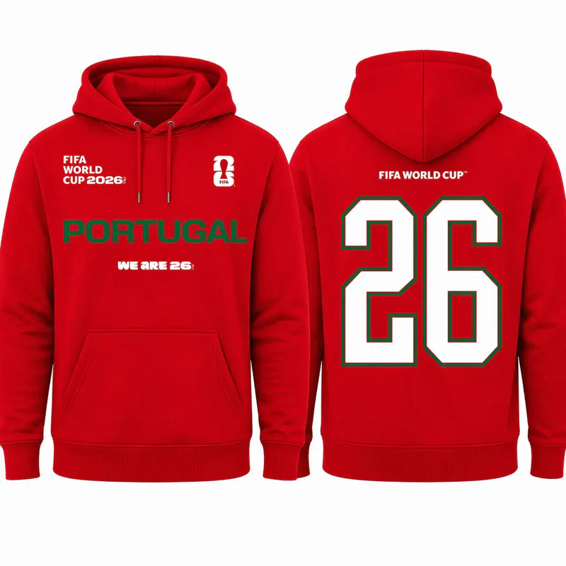FIFA World Cup 2026 Portugal Hoodie – Official Seleção "We Are 26" Pullover