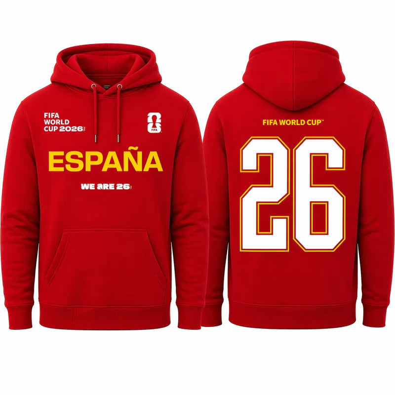 FIFA World Cup 2026 España Hoodie – Official La Roja "We Are 26" Pullover